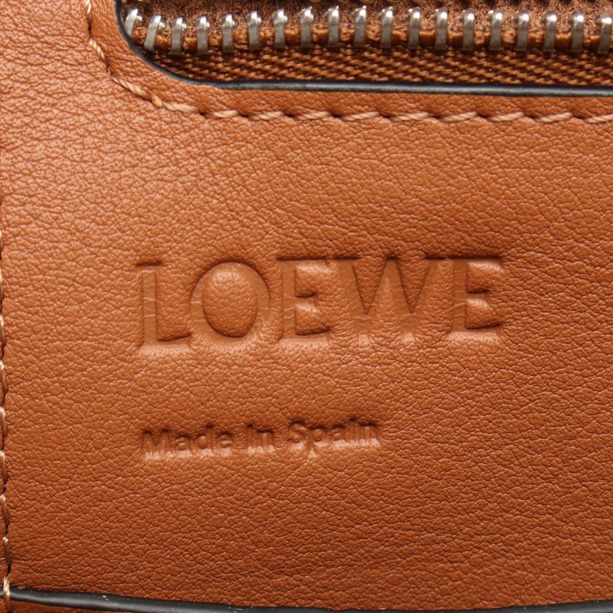 Loewe Flamenco Beige Brown Canvas Leather Handbag Tote Bag (Pre-Owned)