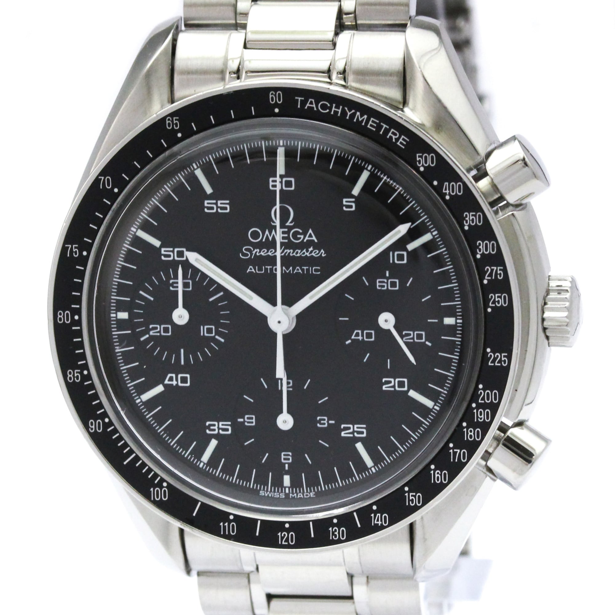 Omega Speedmaster Reduced Chronograph Automatic Watch Stainless Steel Watch (Pre-Owned)