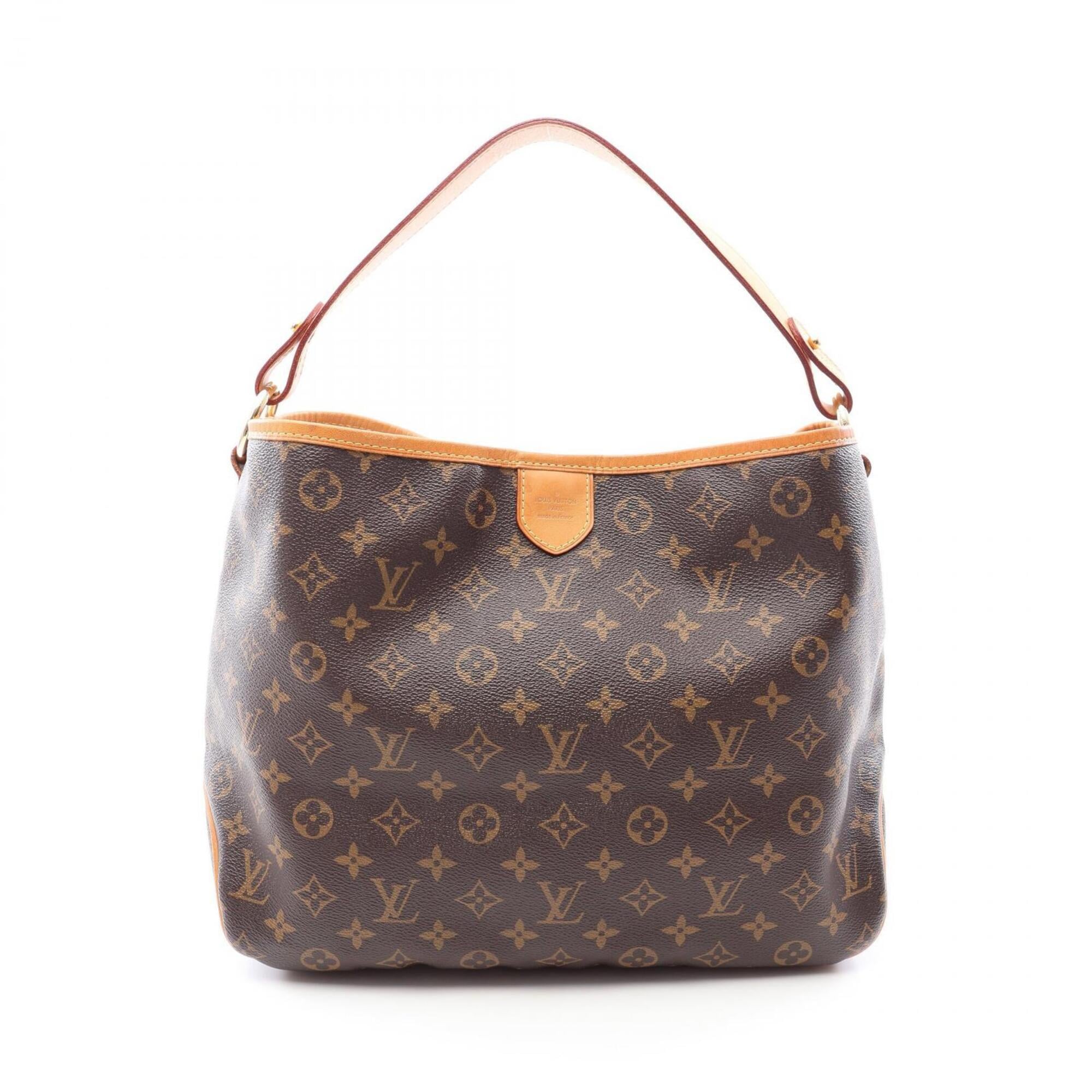 Louis Vuitton Brown Coated Canvas Leather Handbag Shoulder Bag (Pre-Owned)