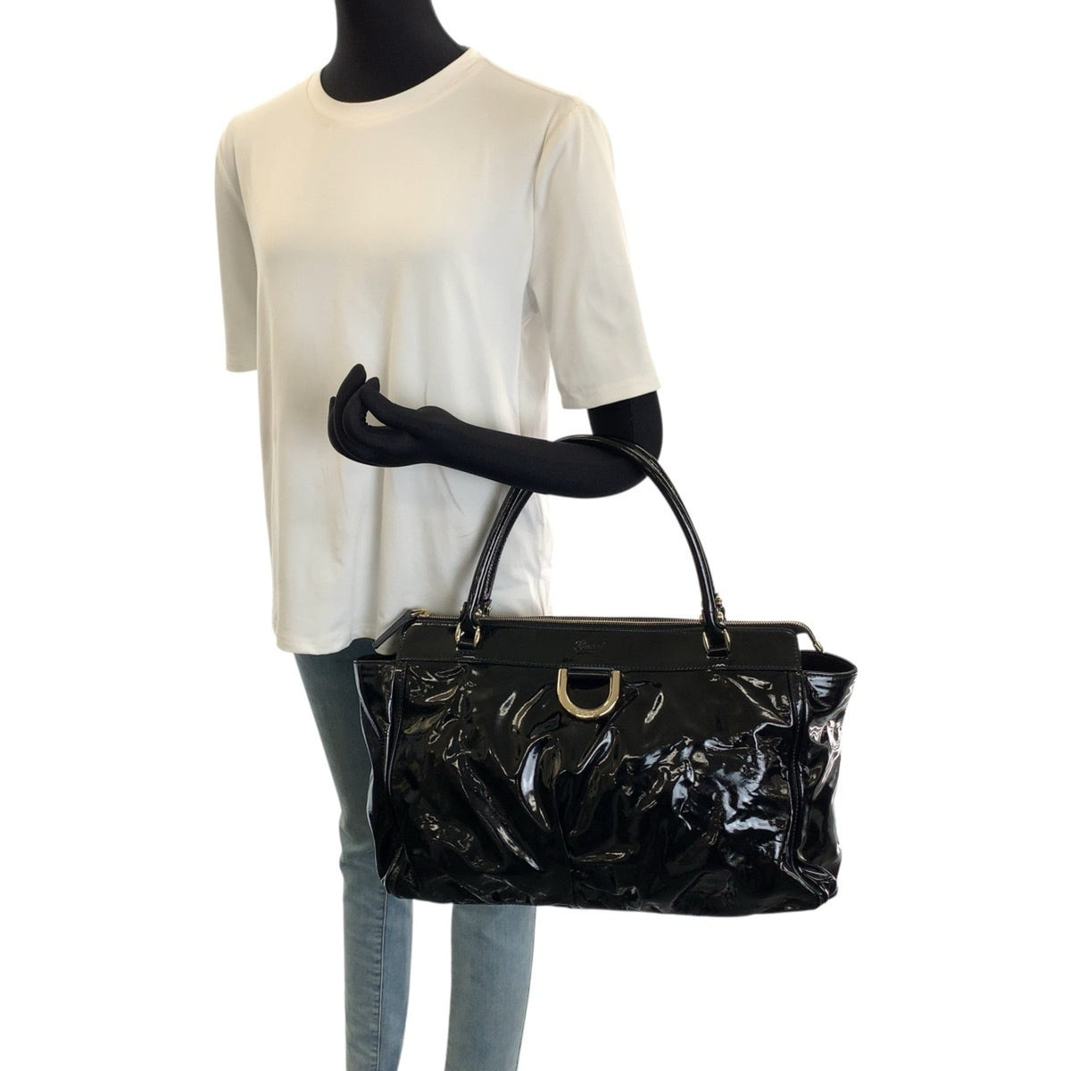 Gucci Black Handbag Tote Bag (Pre-Owned)