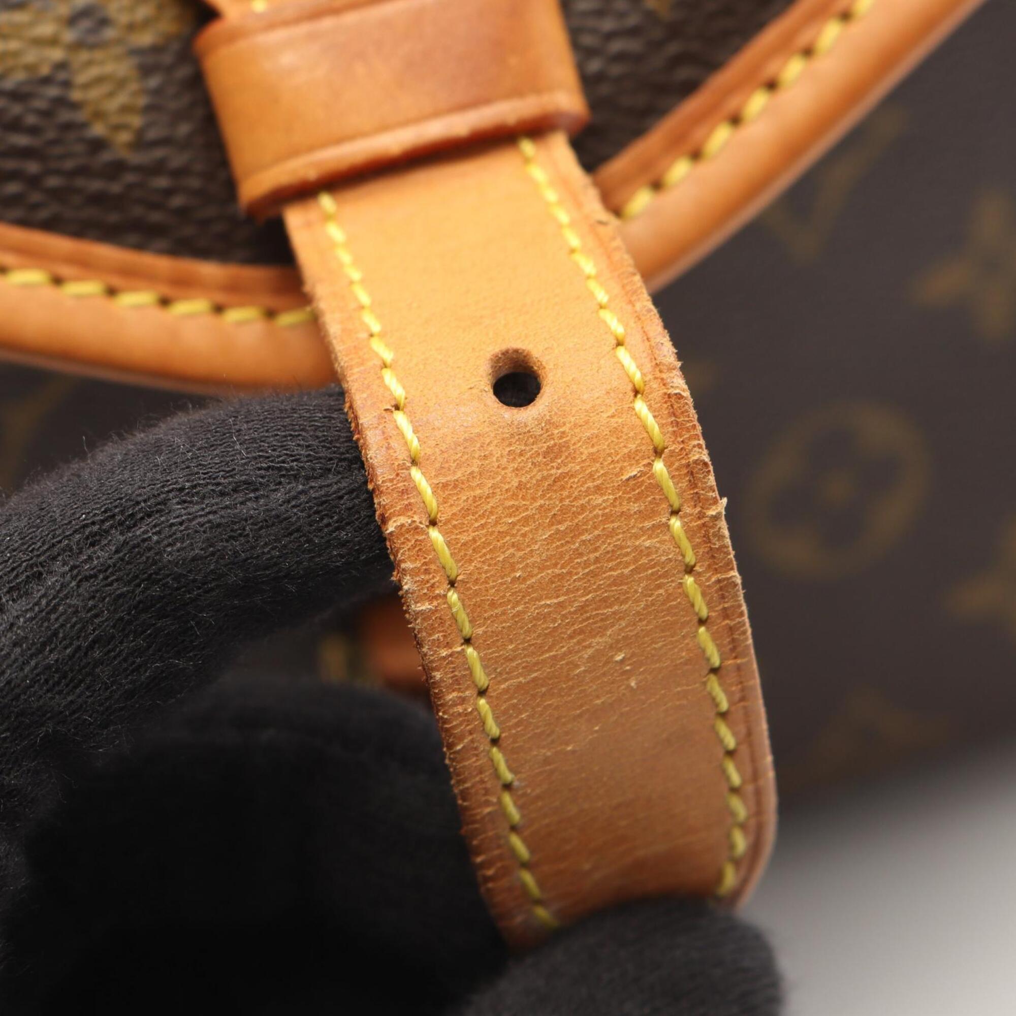 Louis Vuitton Monogram Brown Coated Canvas Leather Handbag (Pre-Owned)
