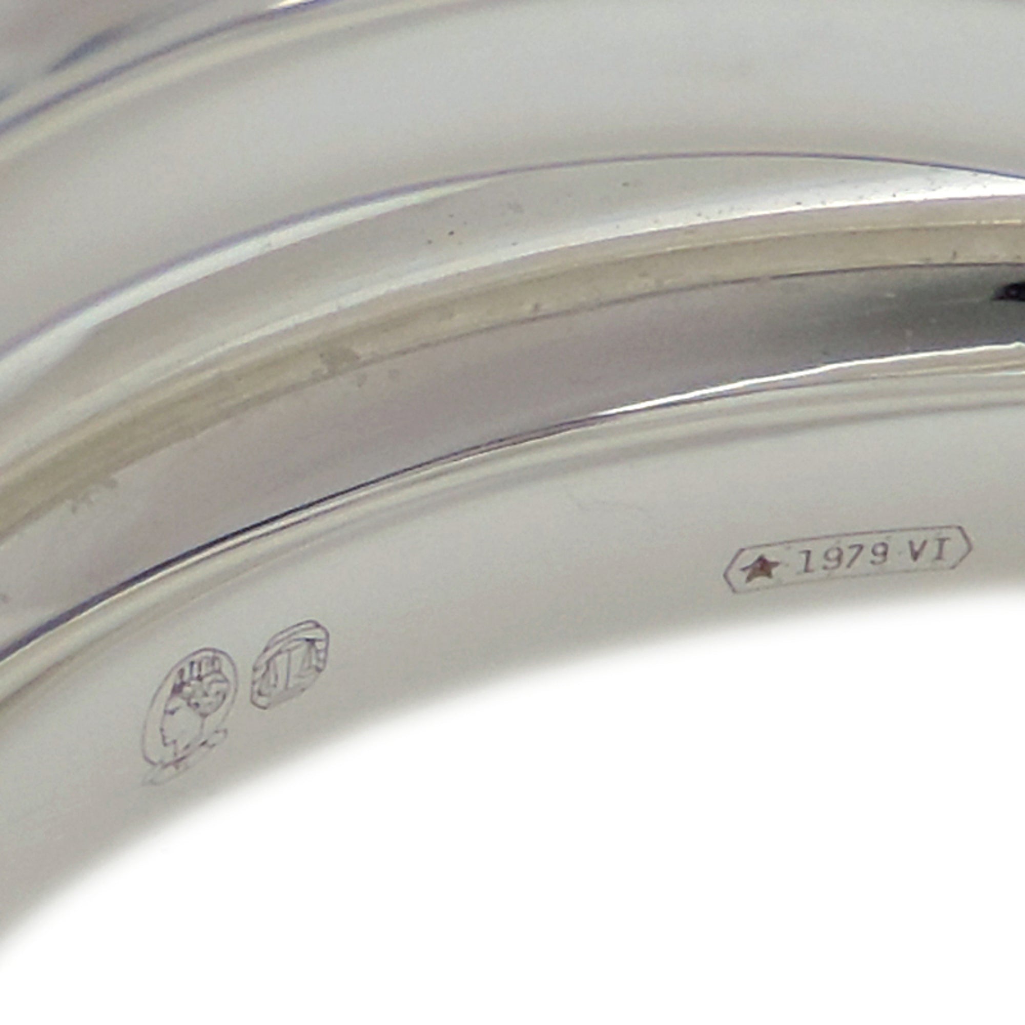 Hermes Silver 925 Band Ring (Pre-Owned)