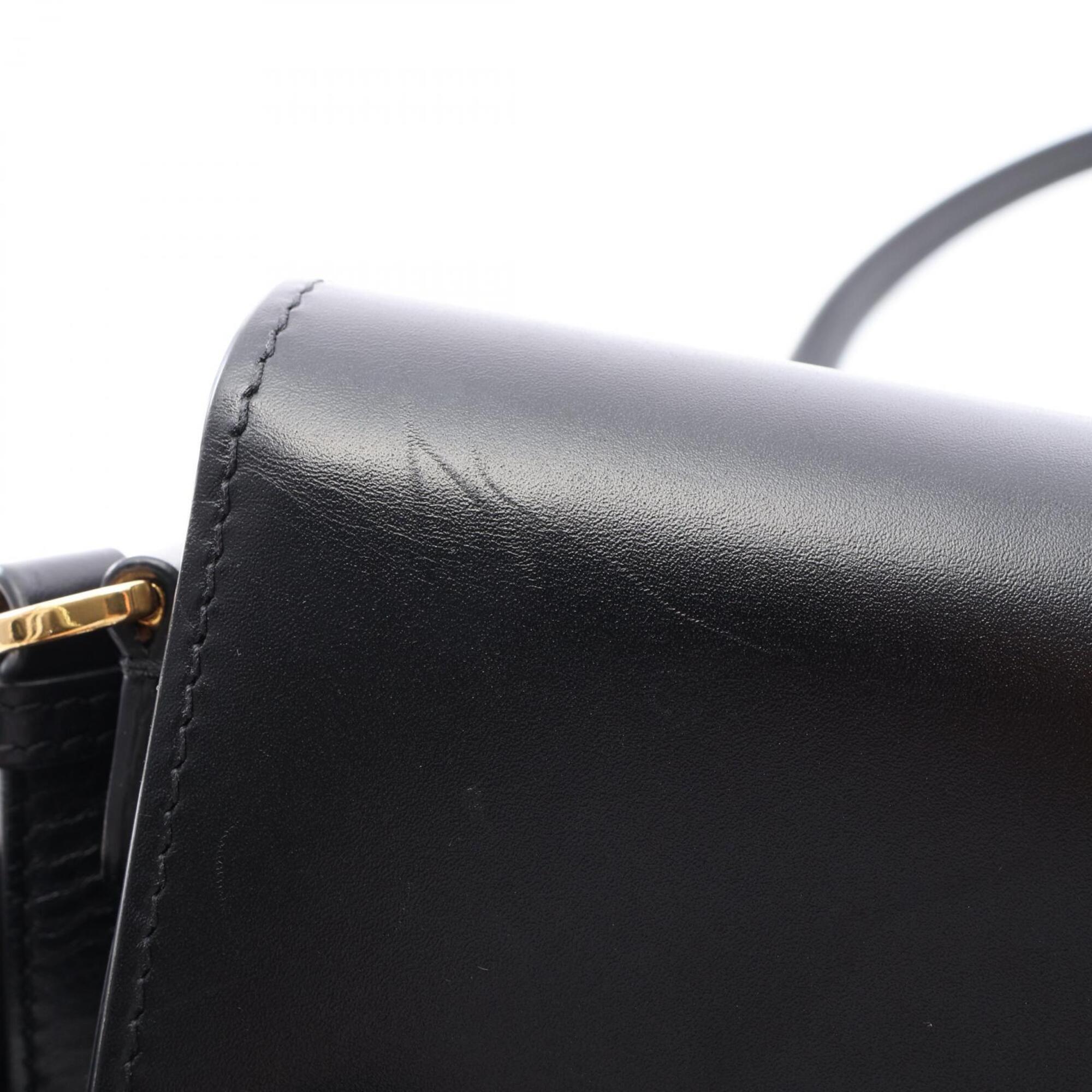 Christian Dior Black Leather Handbag Shoulder Bag (Pre-Owned)