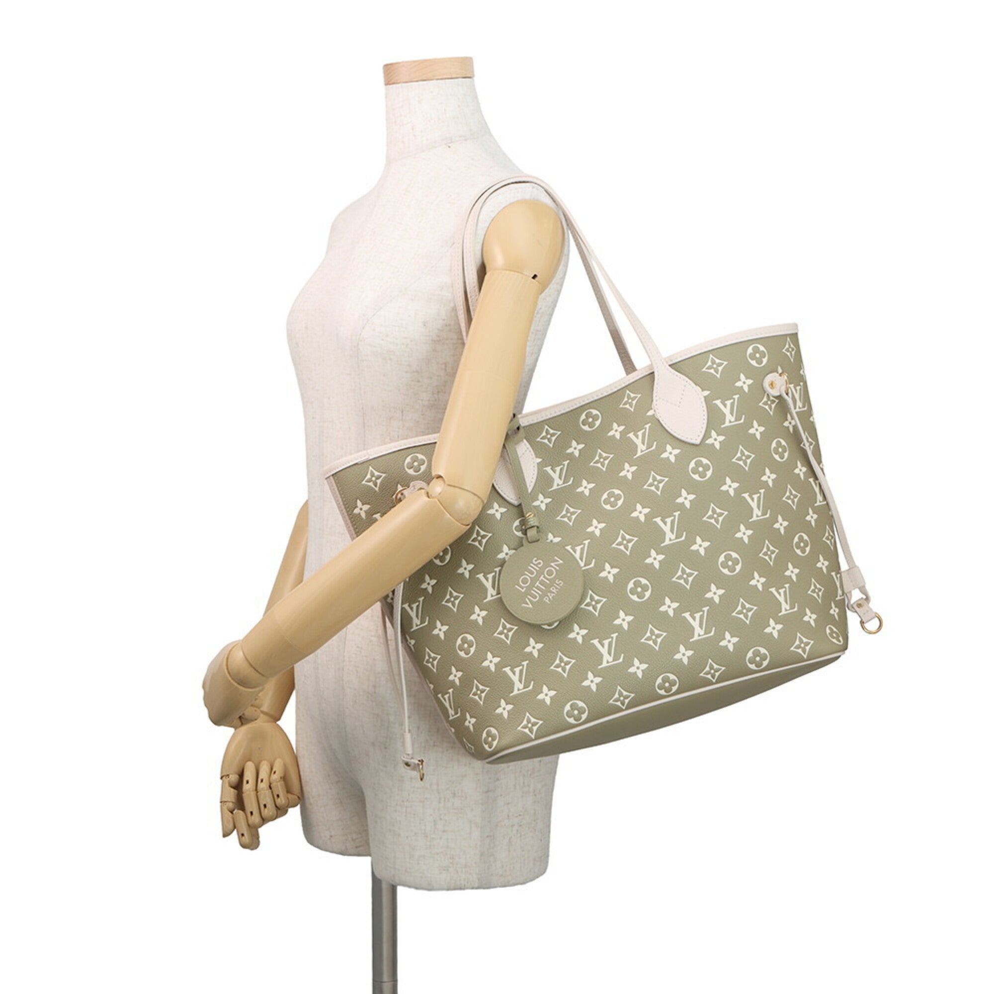 Louis Vuitton Beige Khaki Monogram Empreinte Handbag Shoulder Bag Tote Bag (Pre-Owned)
