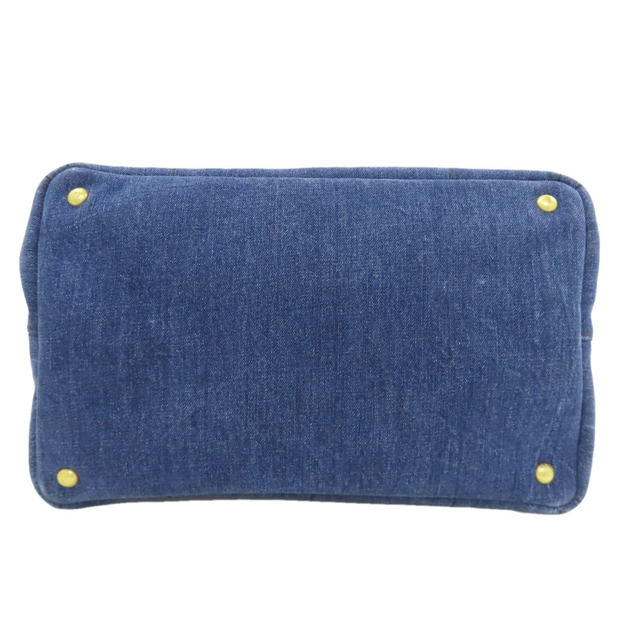 Prada Canapa Blue Denim Handbag (Pre-Owned)
