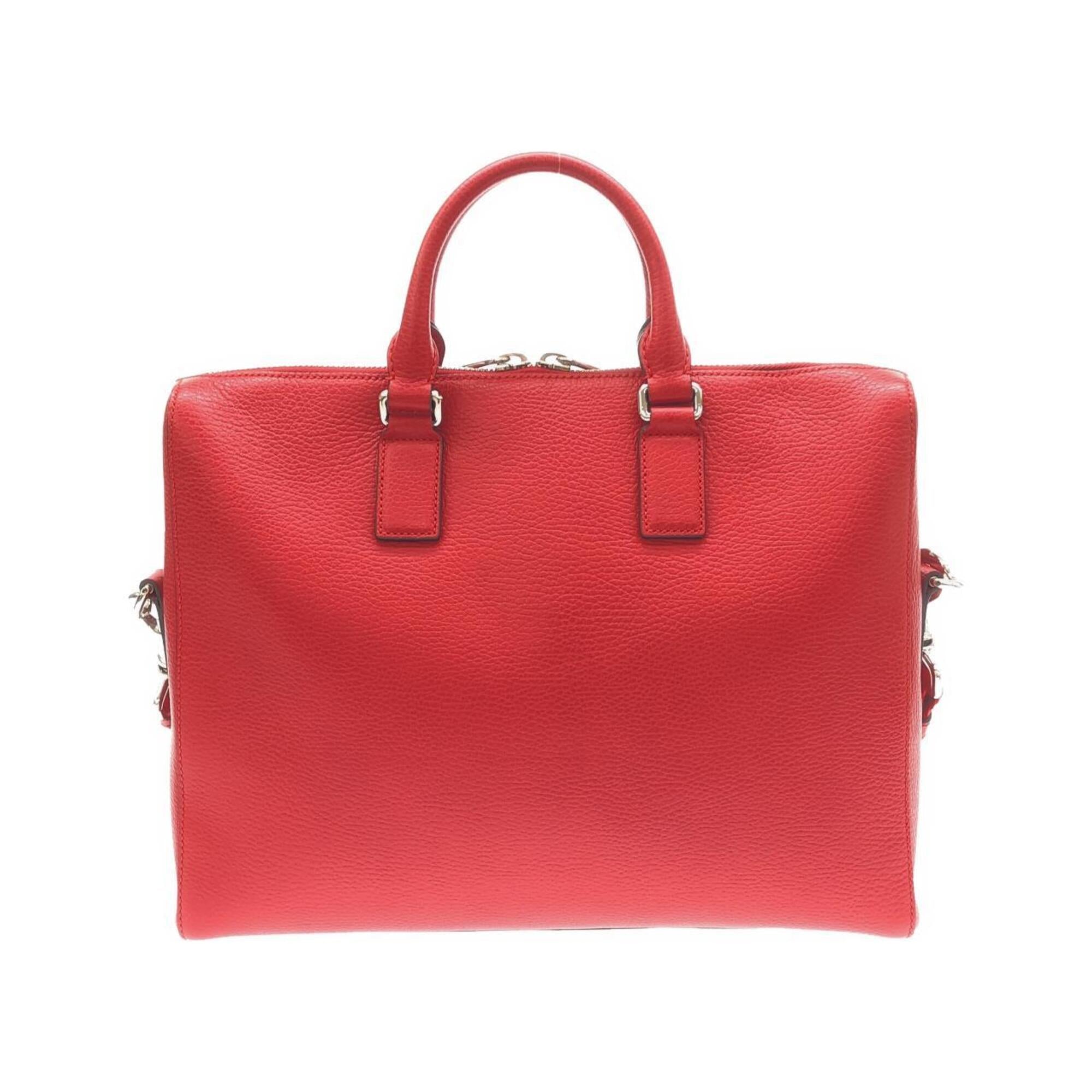 Gucci Red Color Leather Handbag (Pre-Owned)