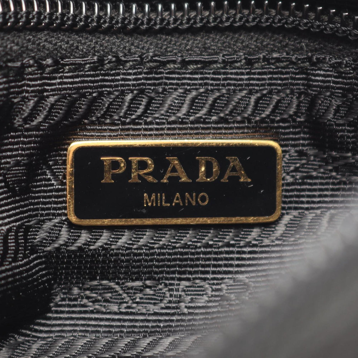 Prada Black Nylon Leather Handbag Pouch (Pre-Owned)