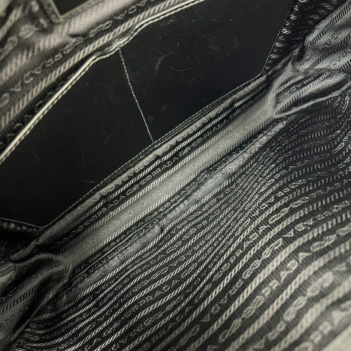 Prada Black Nylon Leather Shoulder Bag (Pre-Owned)