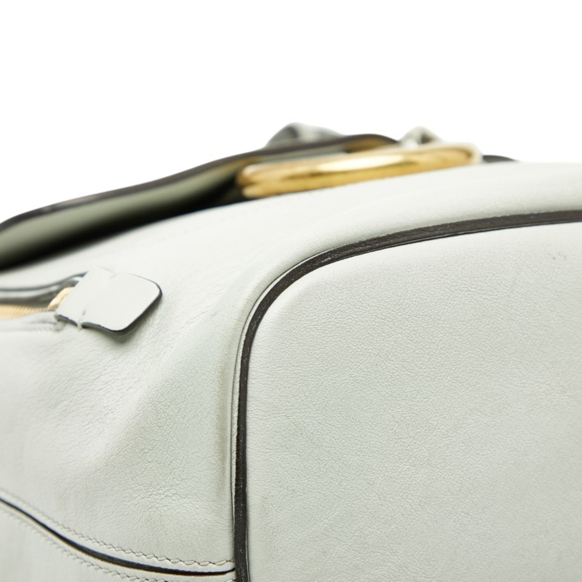 Chloé Gray Leather Suede Backpack Shoulder Bag (Pre-Owned)
