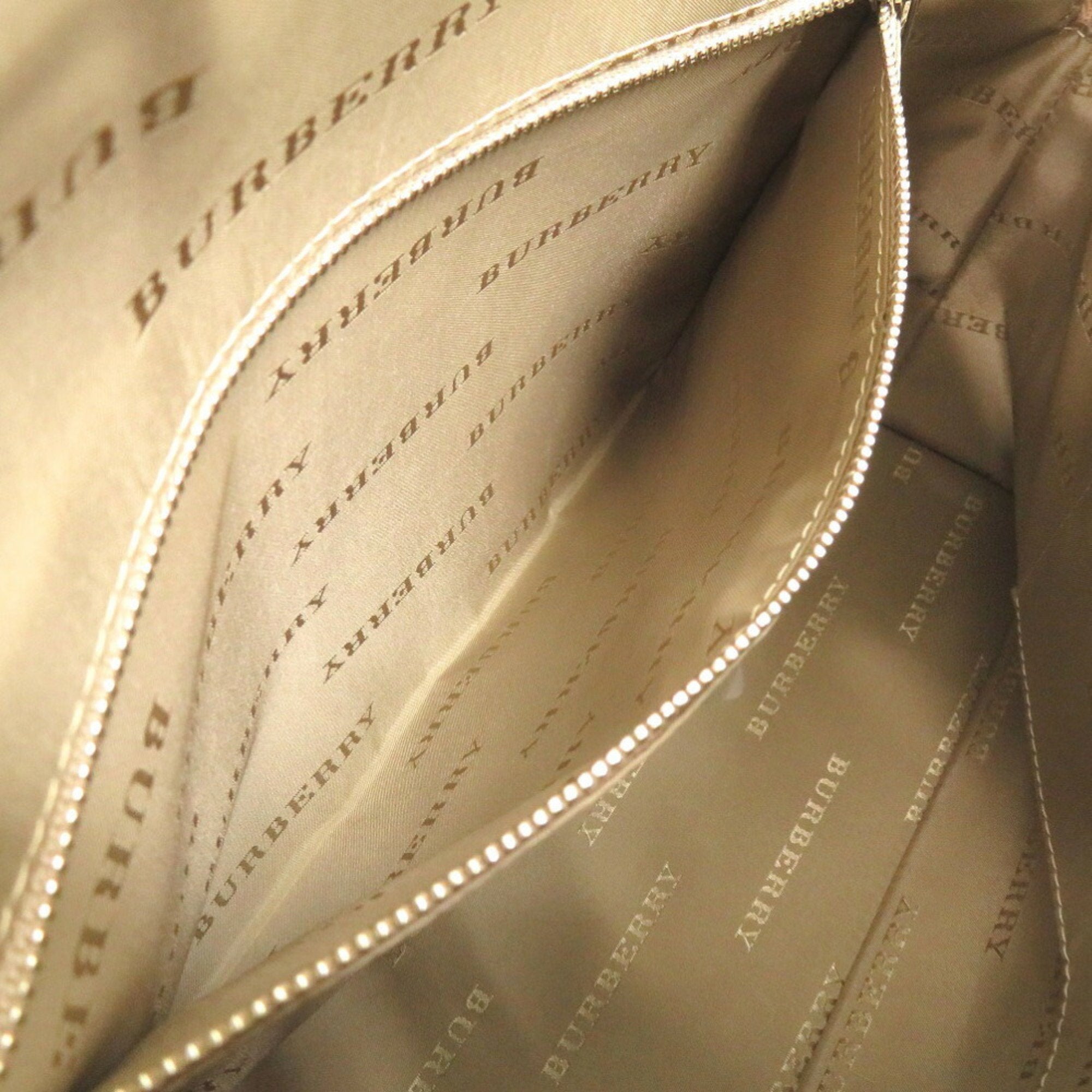 Burberry Beige Canvas Leather Handbag (Pre-Owned)