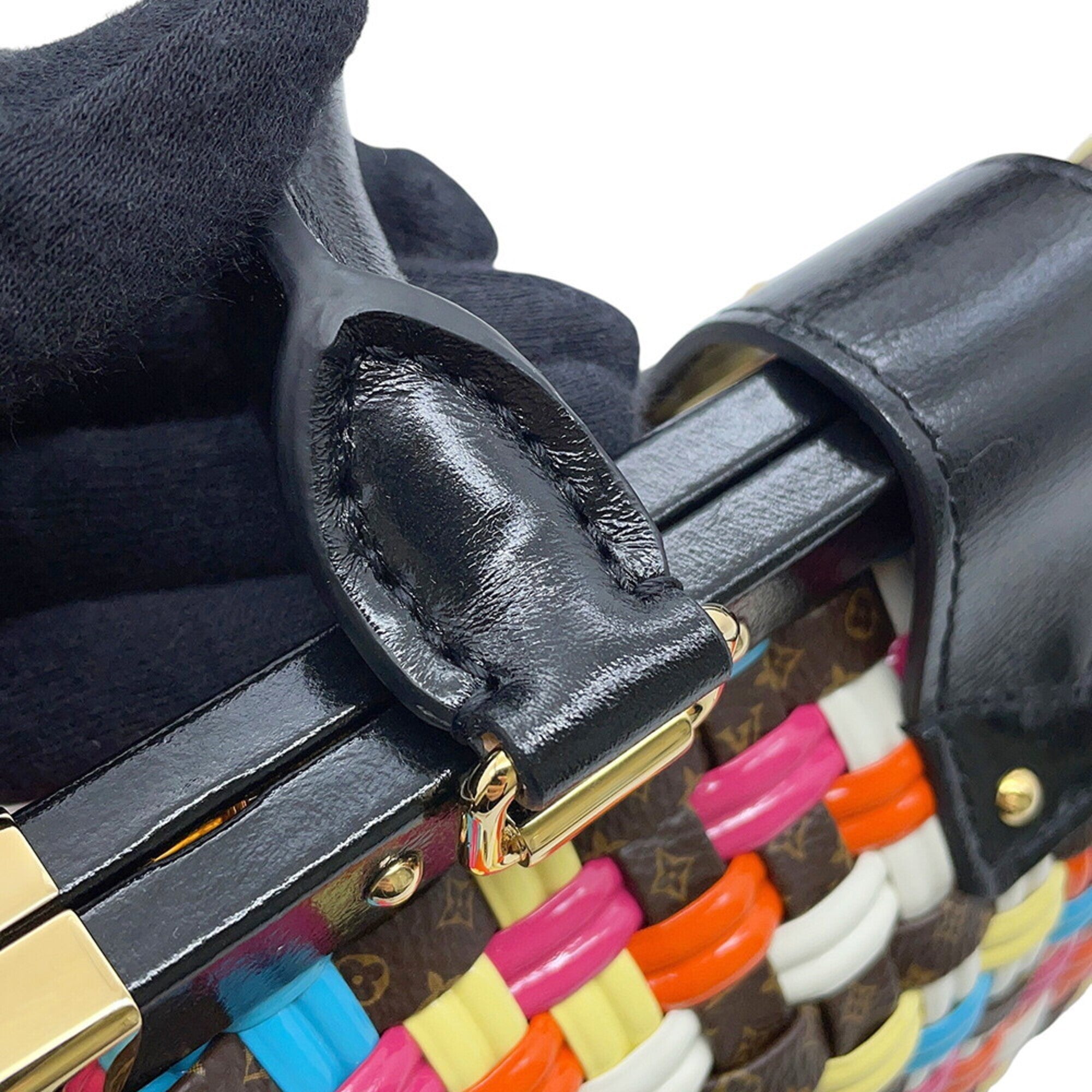 Louis Vuitton Monogram Multi-Color Noir Monogram Leather Handbag (Pre-Owned)