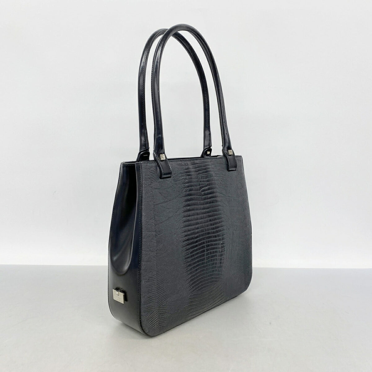 Salvatore Ferragamo Black Leather Tote Bag (Pre-Owned)