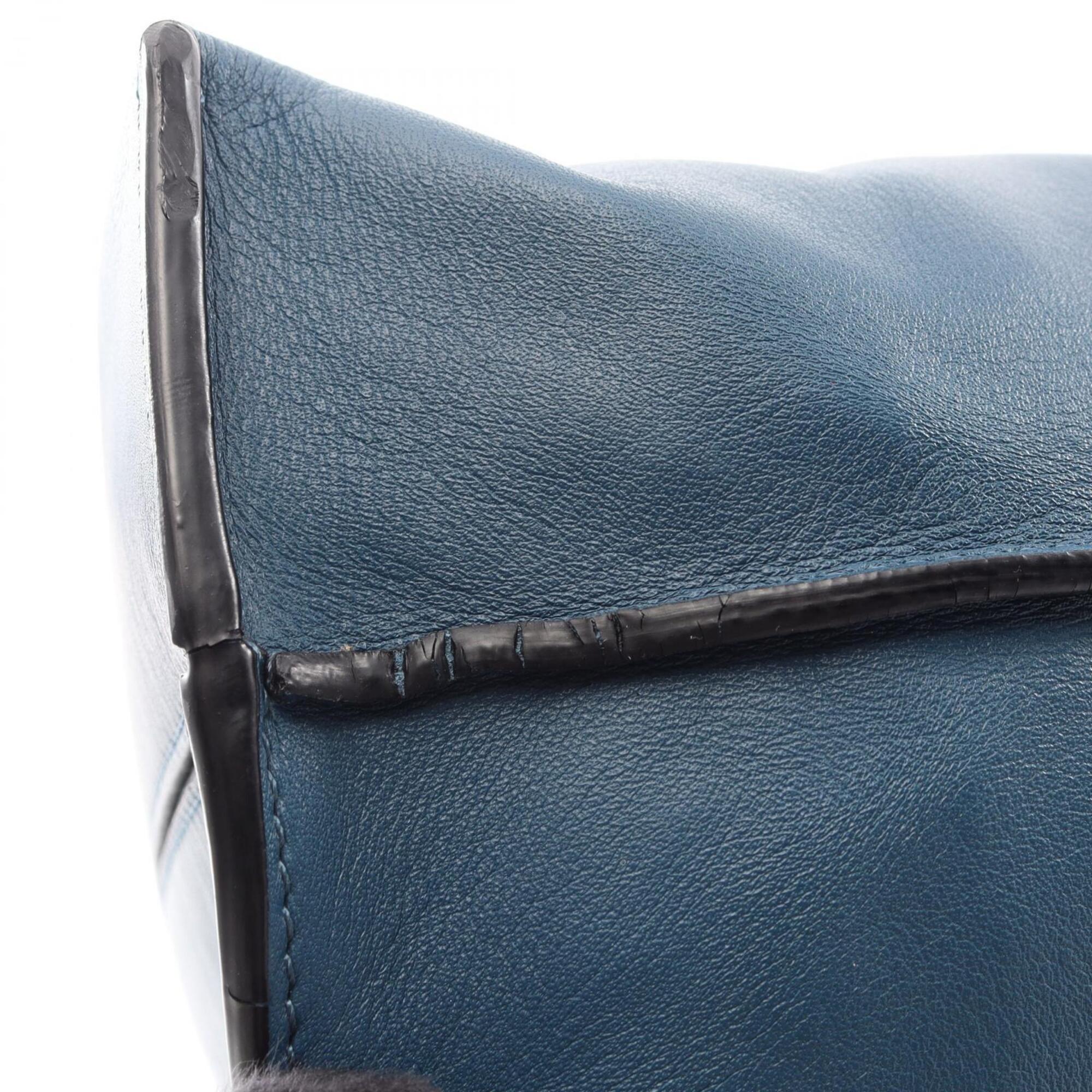 Loewe Blue Leather Handbag Tote Bag (Pre-Owned)