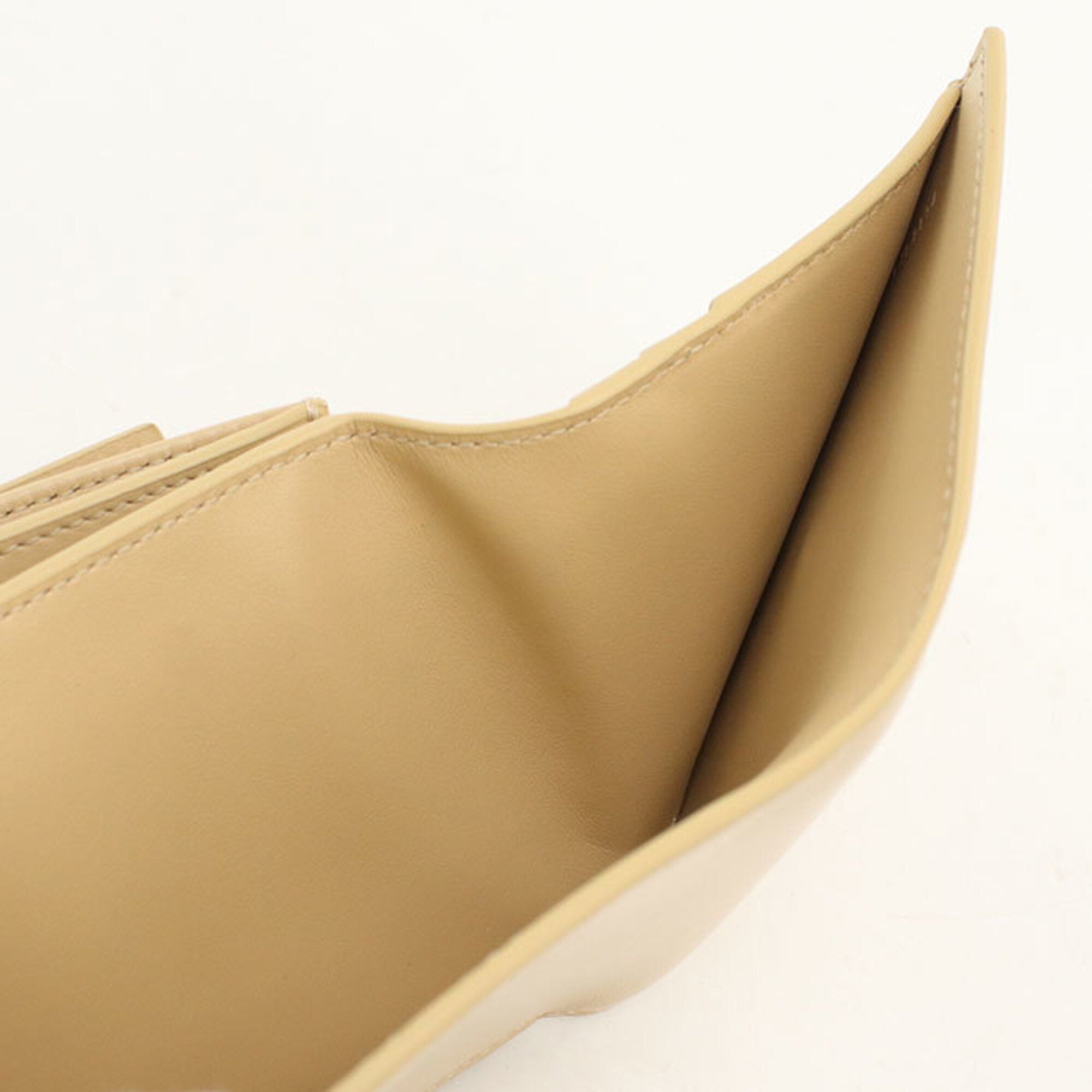 Celine Beige Leather Wallet (Tri-Fold) (Pre-Owned)