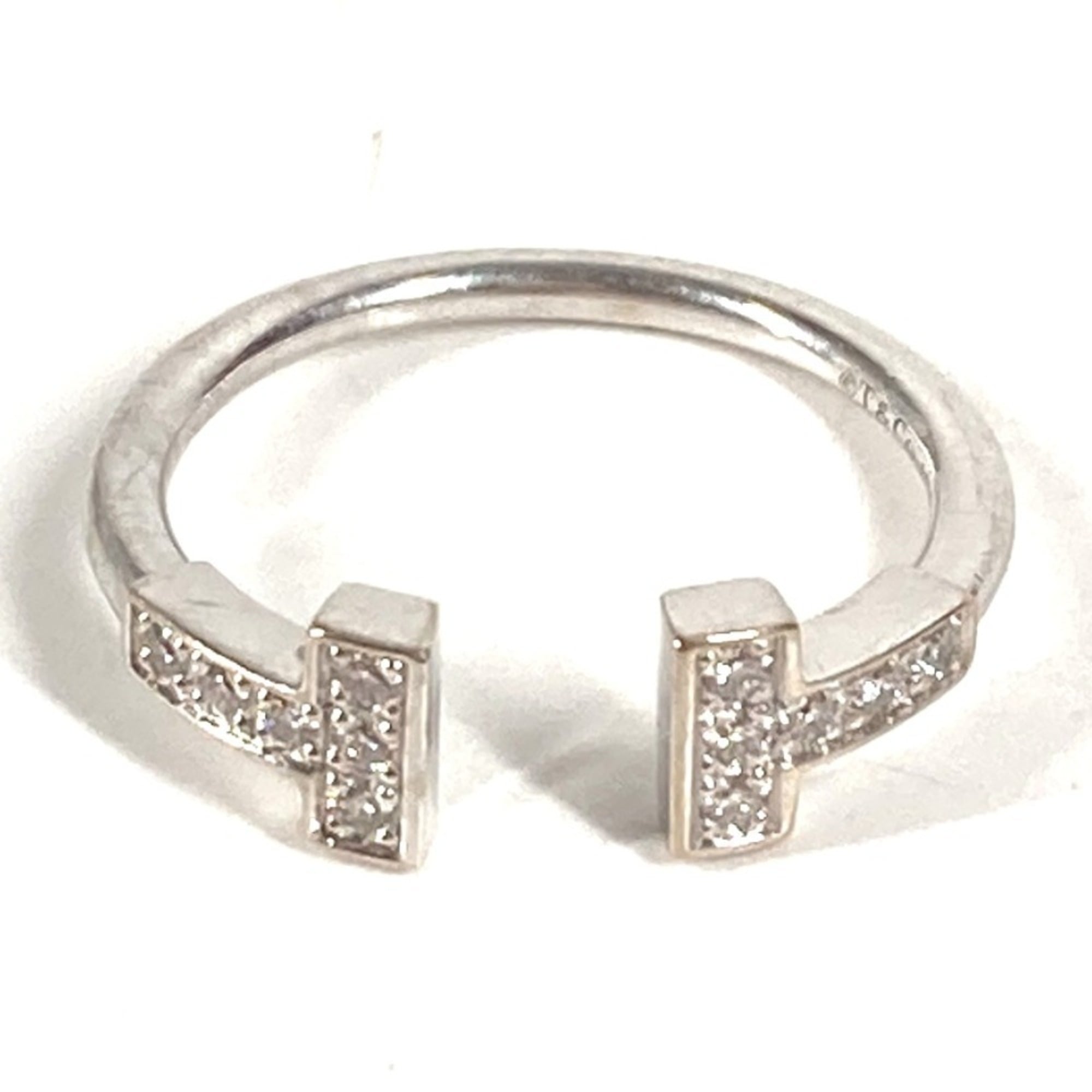 Tiffany Silver White Gold (18K) Band Ring (Pre-Owned)