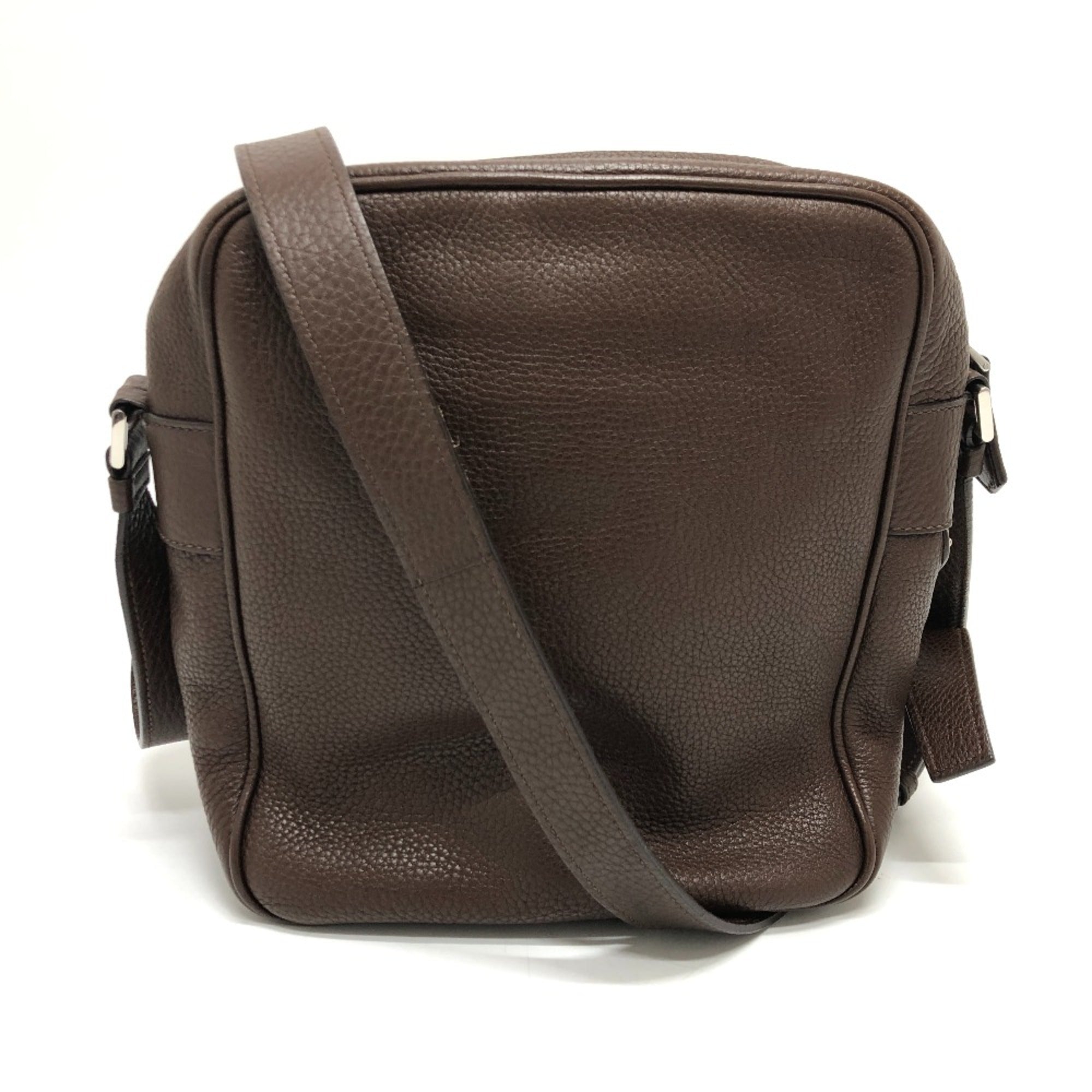 Prada Brown Leather Shoulder Bag (Pre-Owned)