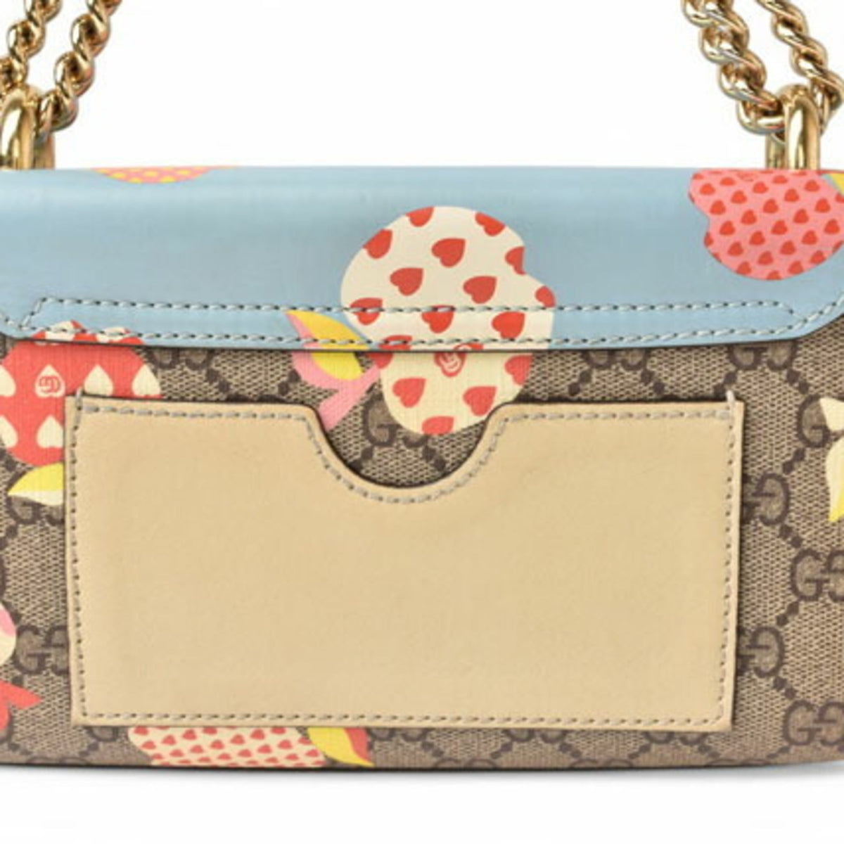 Gucci Beige Blue Brown Gg Supreme Shoulder Bag (Pre-Owned)
