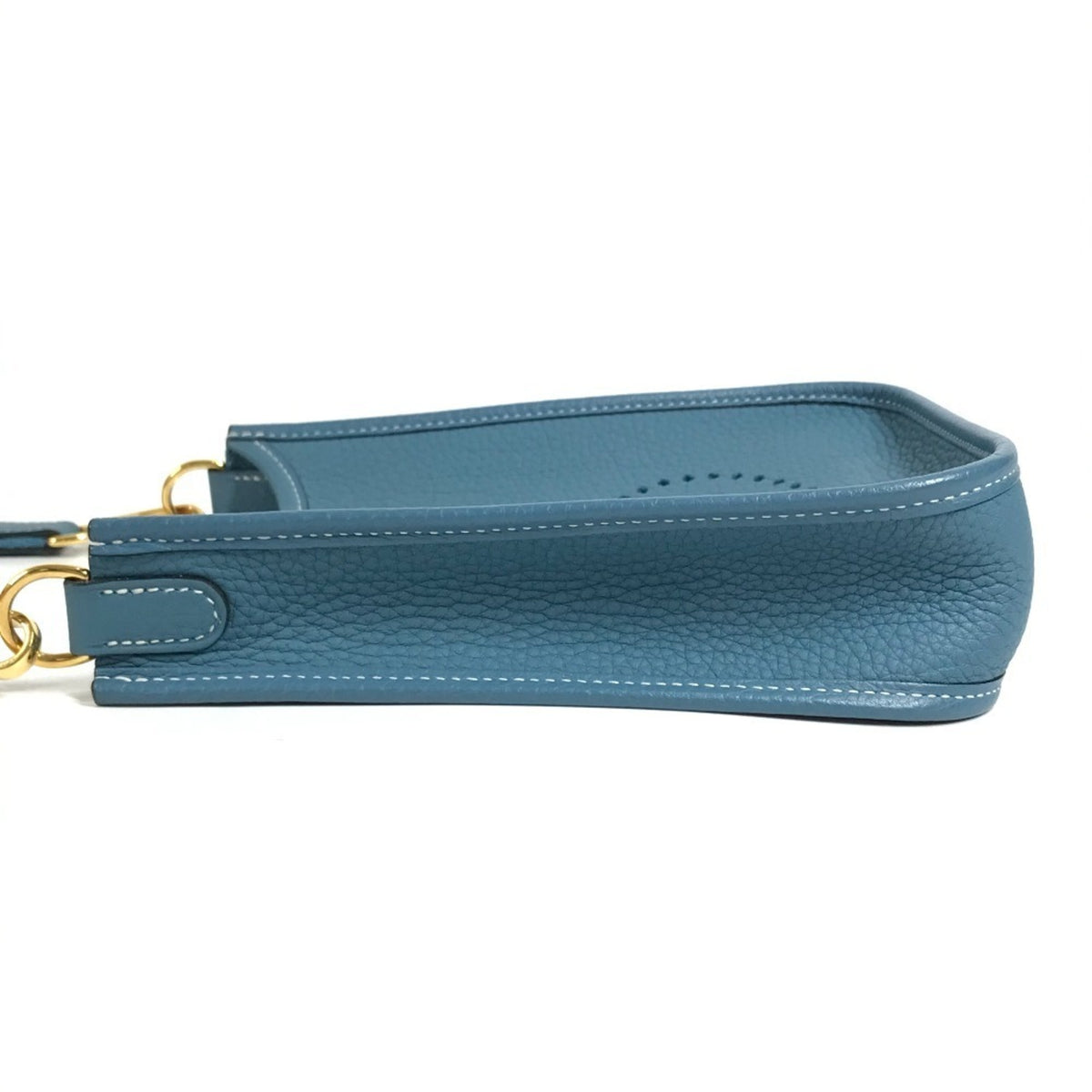 Hermes Blue Taurillon Clemence Leather Pochette Shoulder Bag (Pre-Owned)
