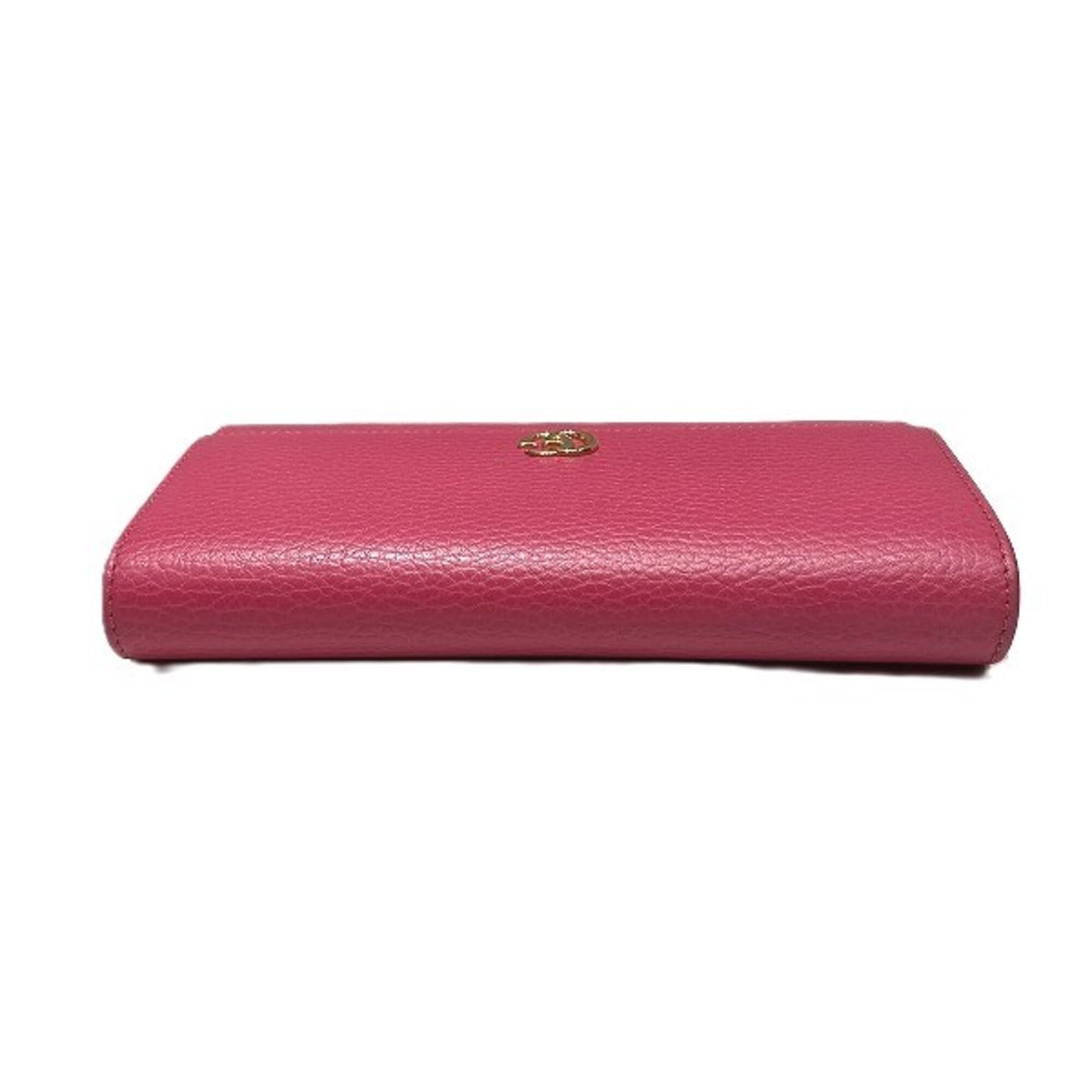 Gucci Pink Leather Long Wallet (Bi-Fold) (Pre-Owned)
