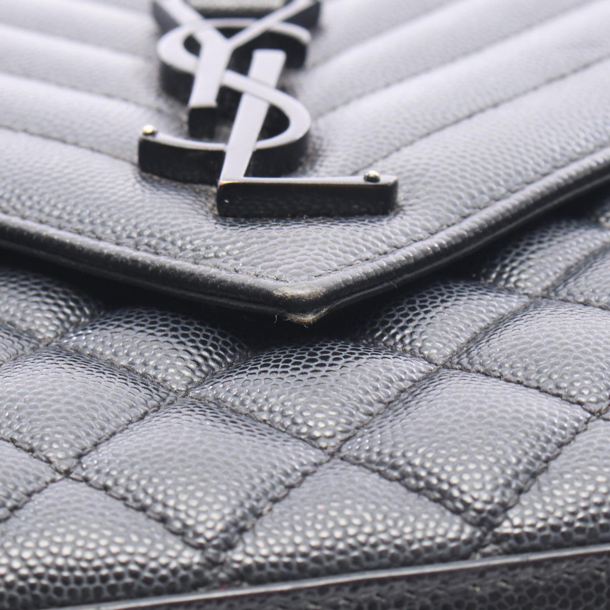Yves Saint Laurent Black Leather Shoulder Bag (Pre-Owned)