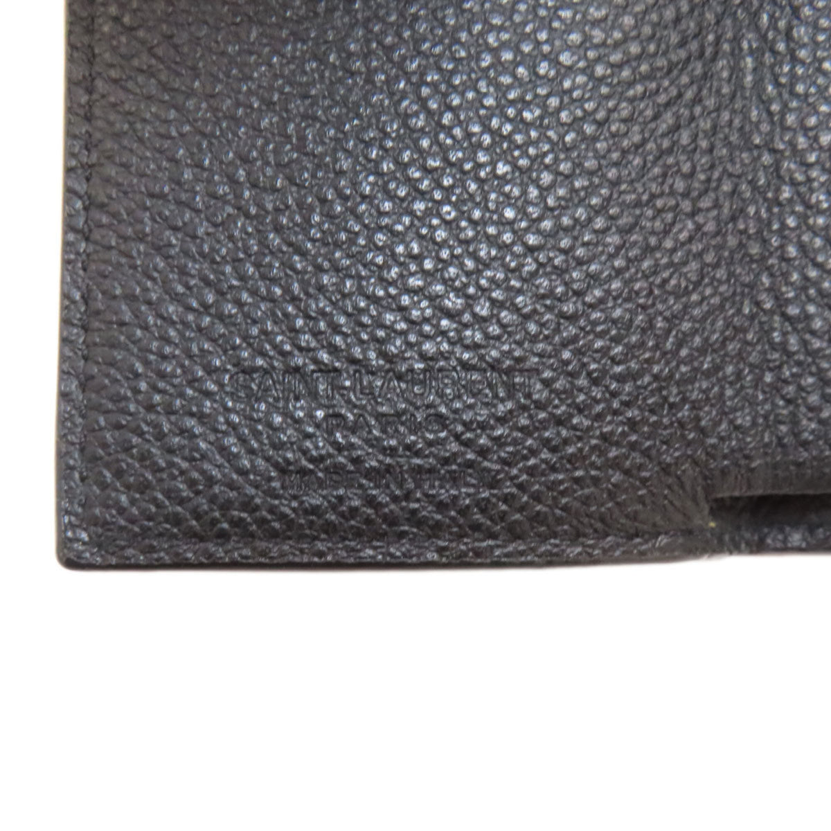 Saint Laurent Black Leather Wallet (Tri-Fold) (Pre-Owned)