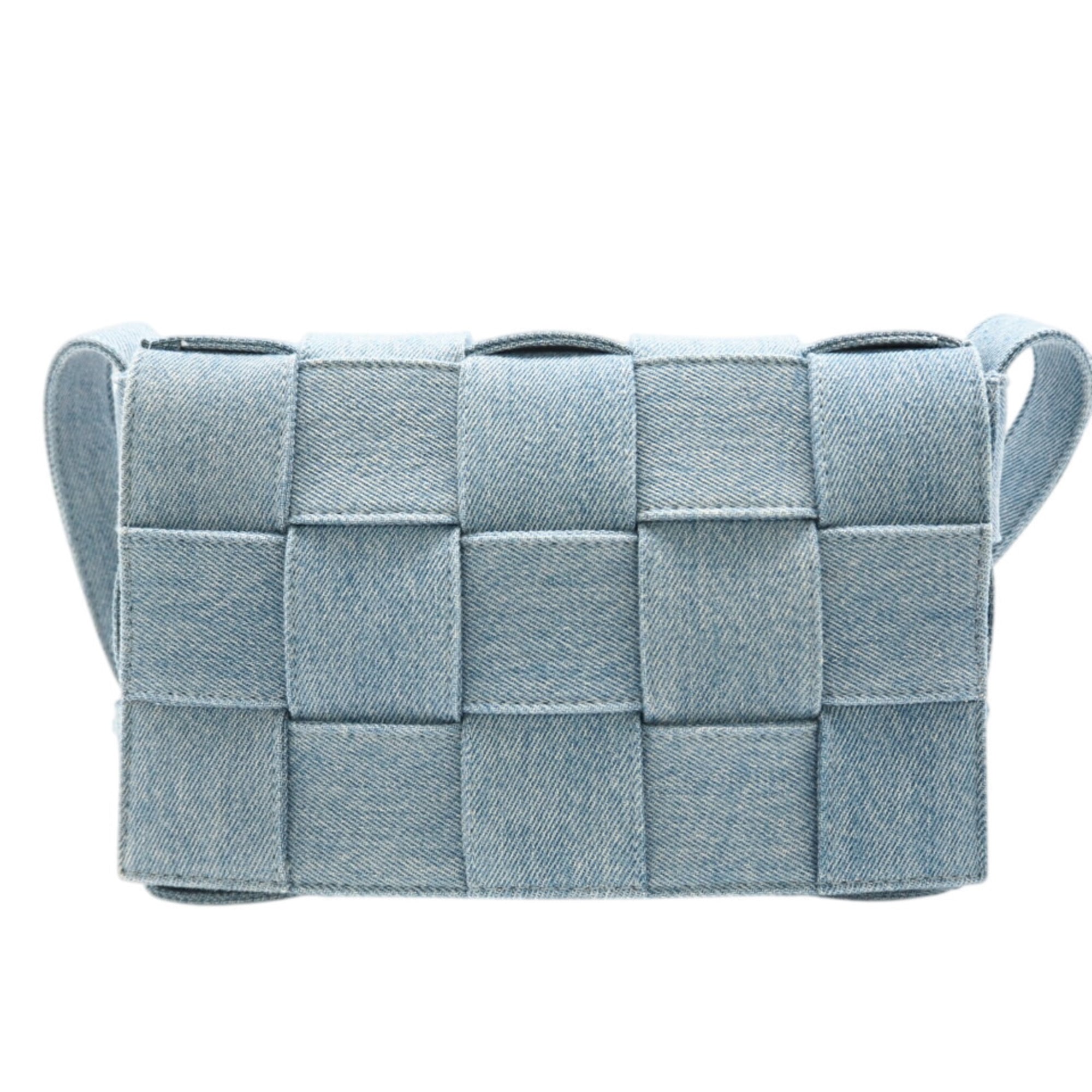 Bottega Veneta Blue Denim Shoulder Bag (Pre-Owned)