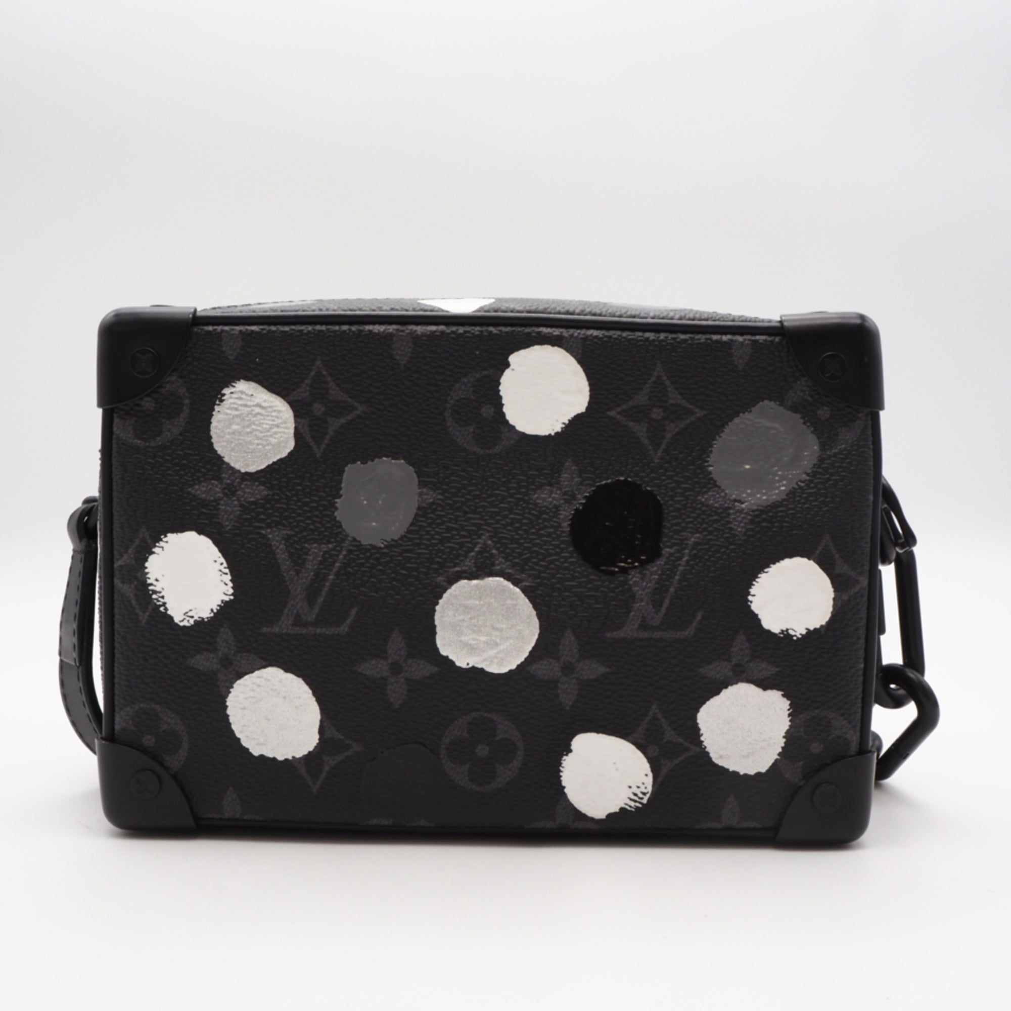 Louis Vuitton Black White Leather Shoulder Bag (Pre-Owned)