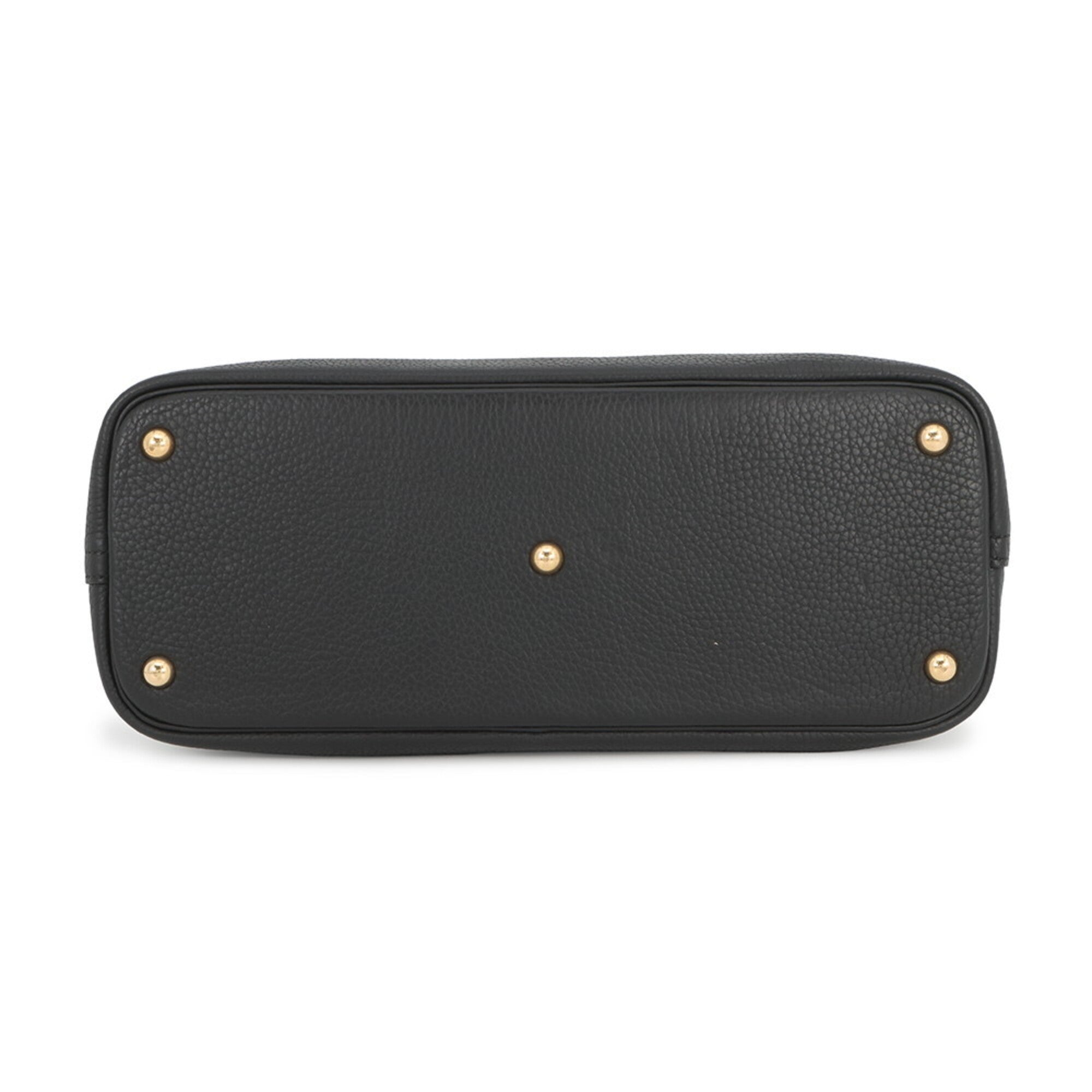 Hermes Black Taurillon Clemence Leather Handbag (Pre-Owned)