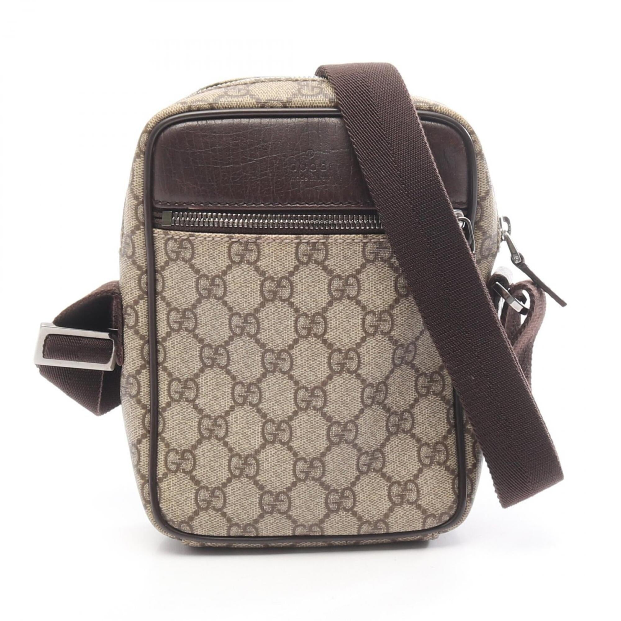 Gucci Beige Brown Gg Supreme Handbag Shoulder Bag (Pre-Owned)
