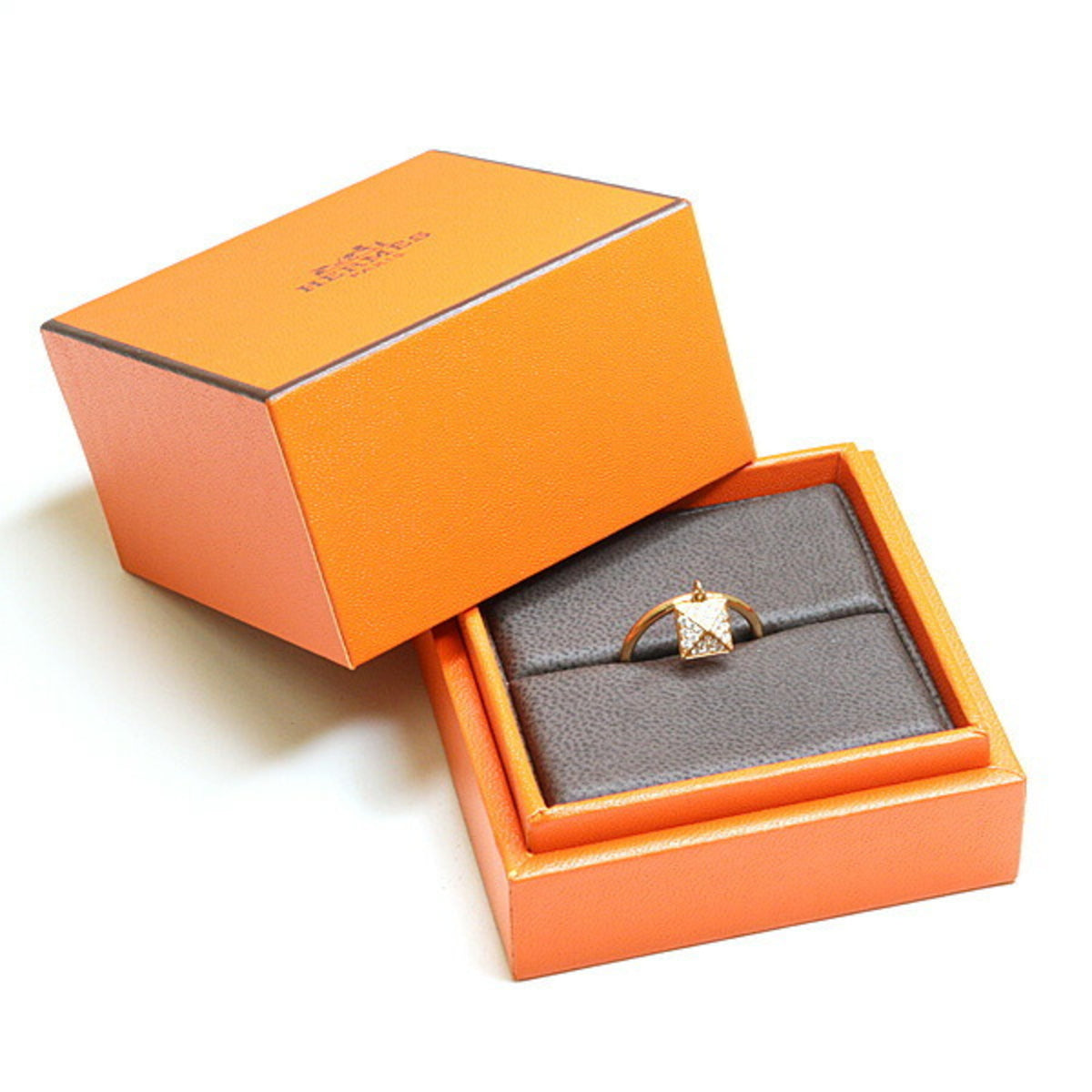 Hermes Pink Gold Pink Gold (18K) Band Ring (Pre-Owned)