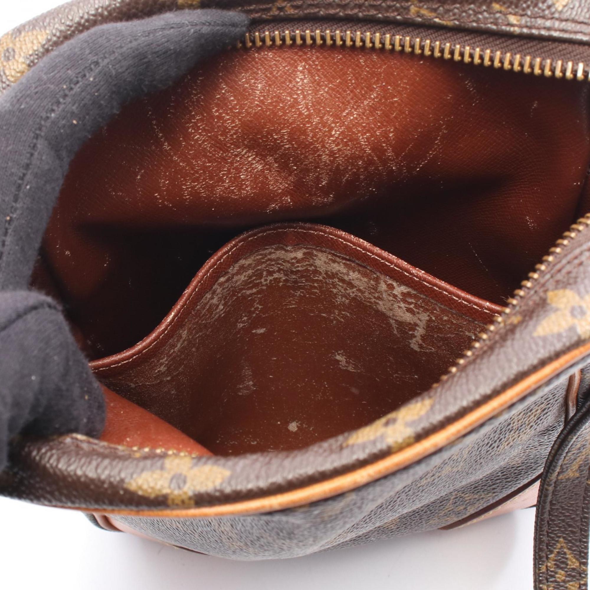 Louis Vuitton Brown Coated Canvas Leather Shoulder Bag (Pre-Owned)