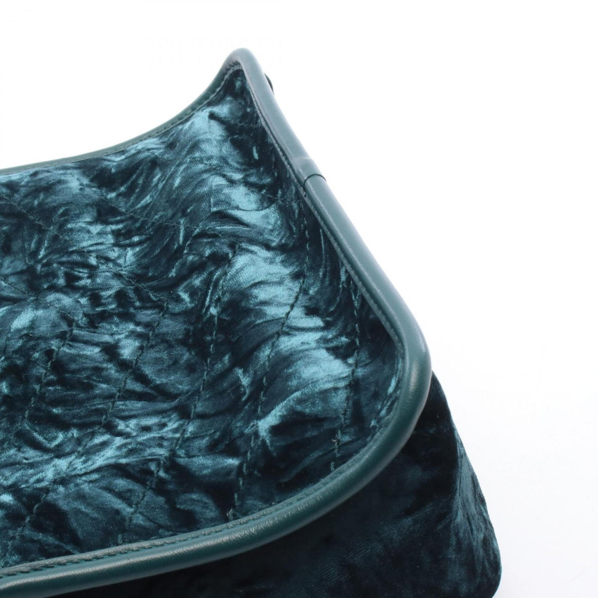 Saint Laurent Green Fabric Handbag Shoulder Bag (Pre-Owned)