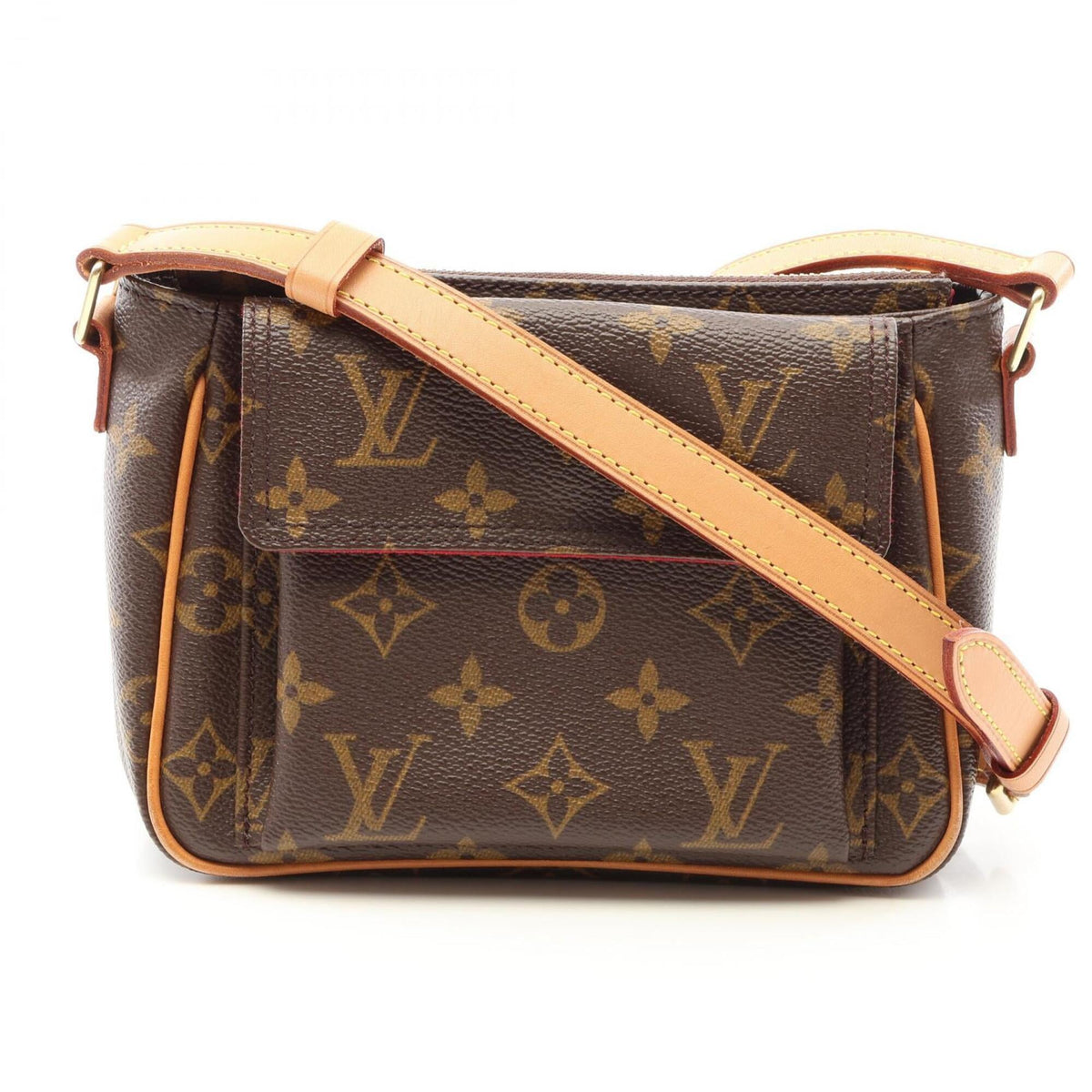 Louis Vuitton Brown Monogram Coated Canvas Leather Handbag Shoulder Bag (Pre-Owned)