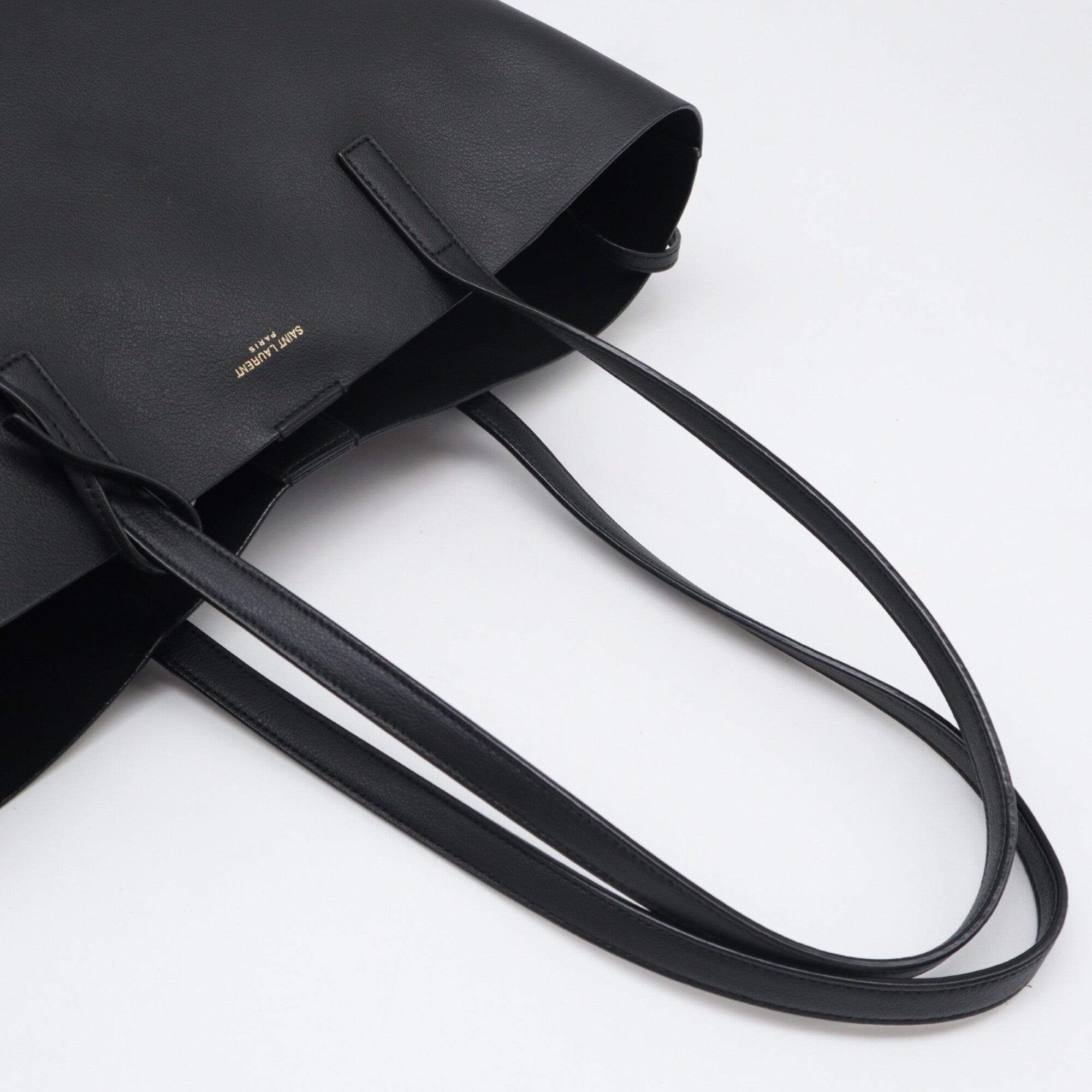 Yves Saint Laurent Black Leather Tote Bag (Pre-Owned)
