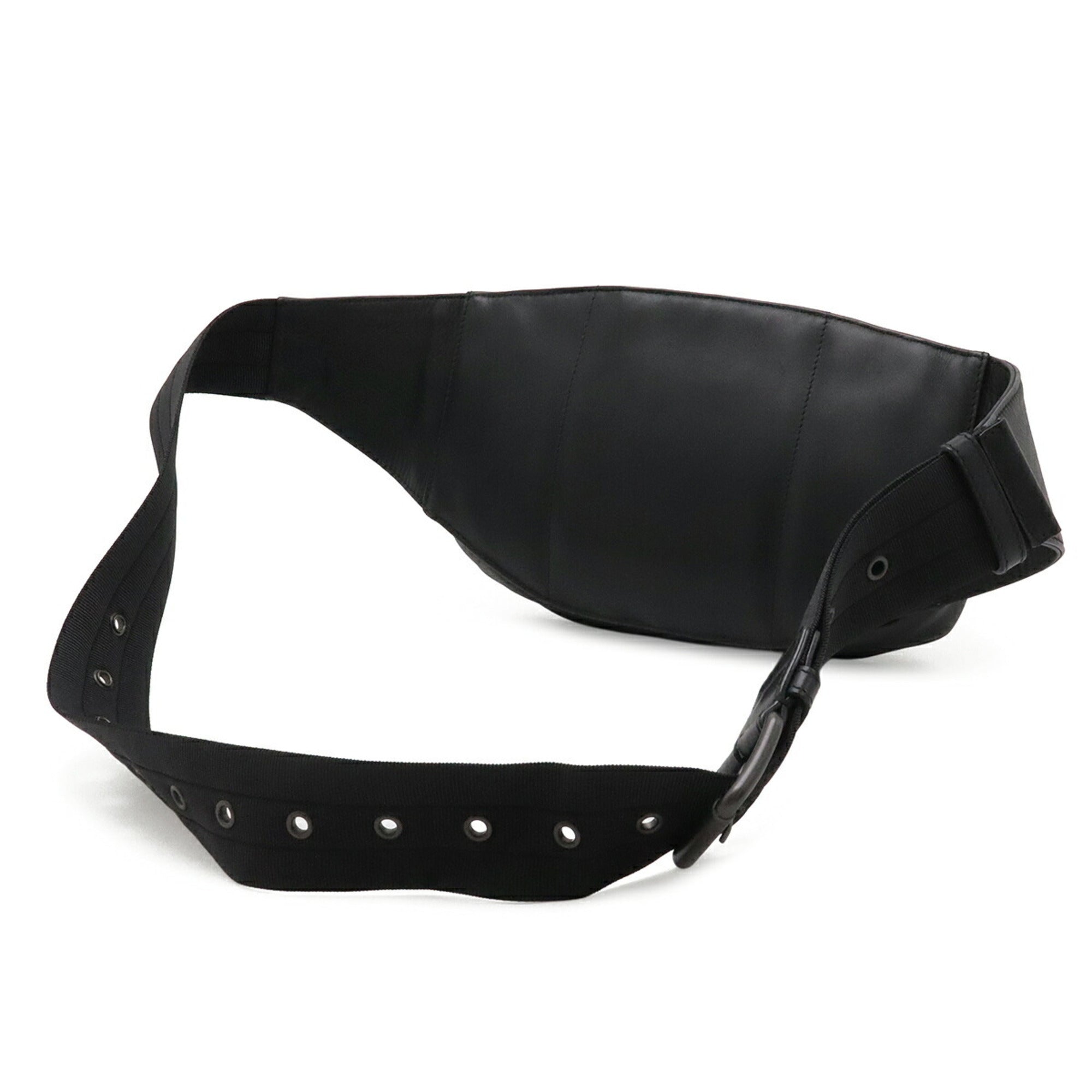 Bottega Veneta Intrecciato Black Leather Sling Bag (Pre-Owned)