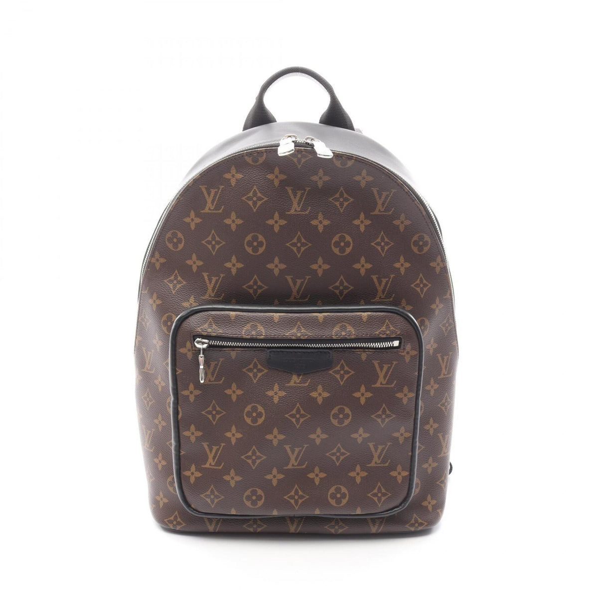 Louis Vuitton Black Brown Coated Canvas Leather Backpack Handbag (Pre-Owned)