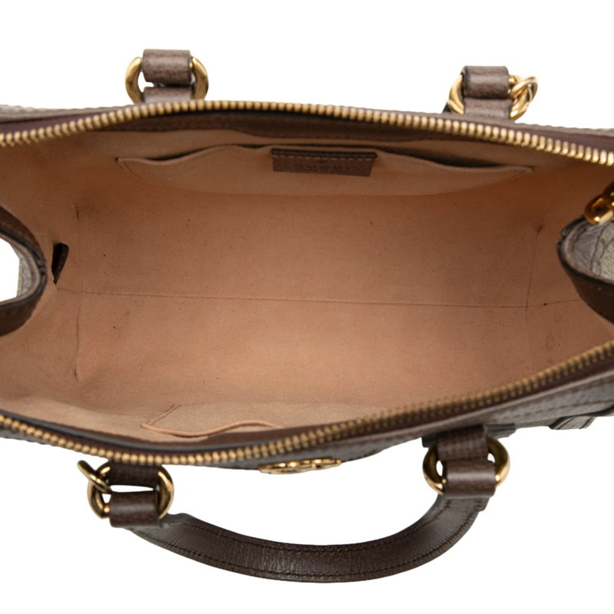 Gucci Beige Brown Pvc Leather Handbag Shoulder Bag (Pre-Owned)