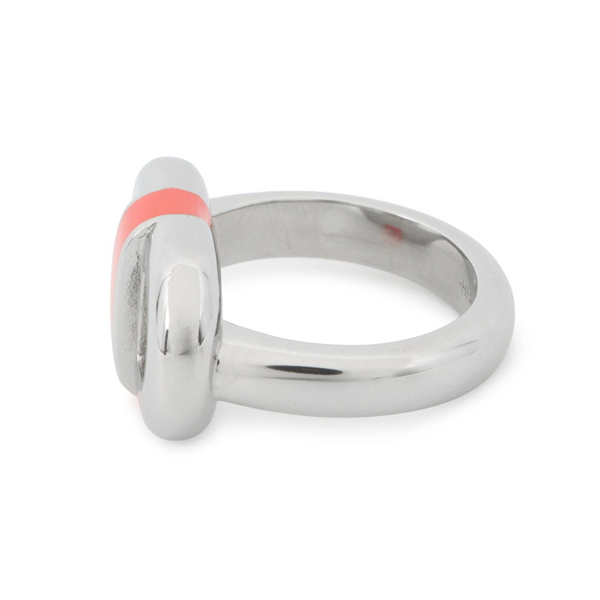 Hermes Silver Silver 925 Band Ring (Pre-Owned)
