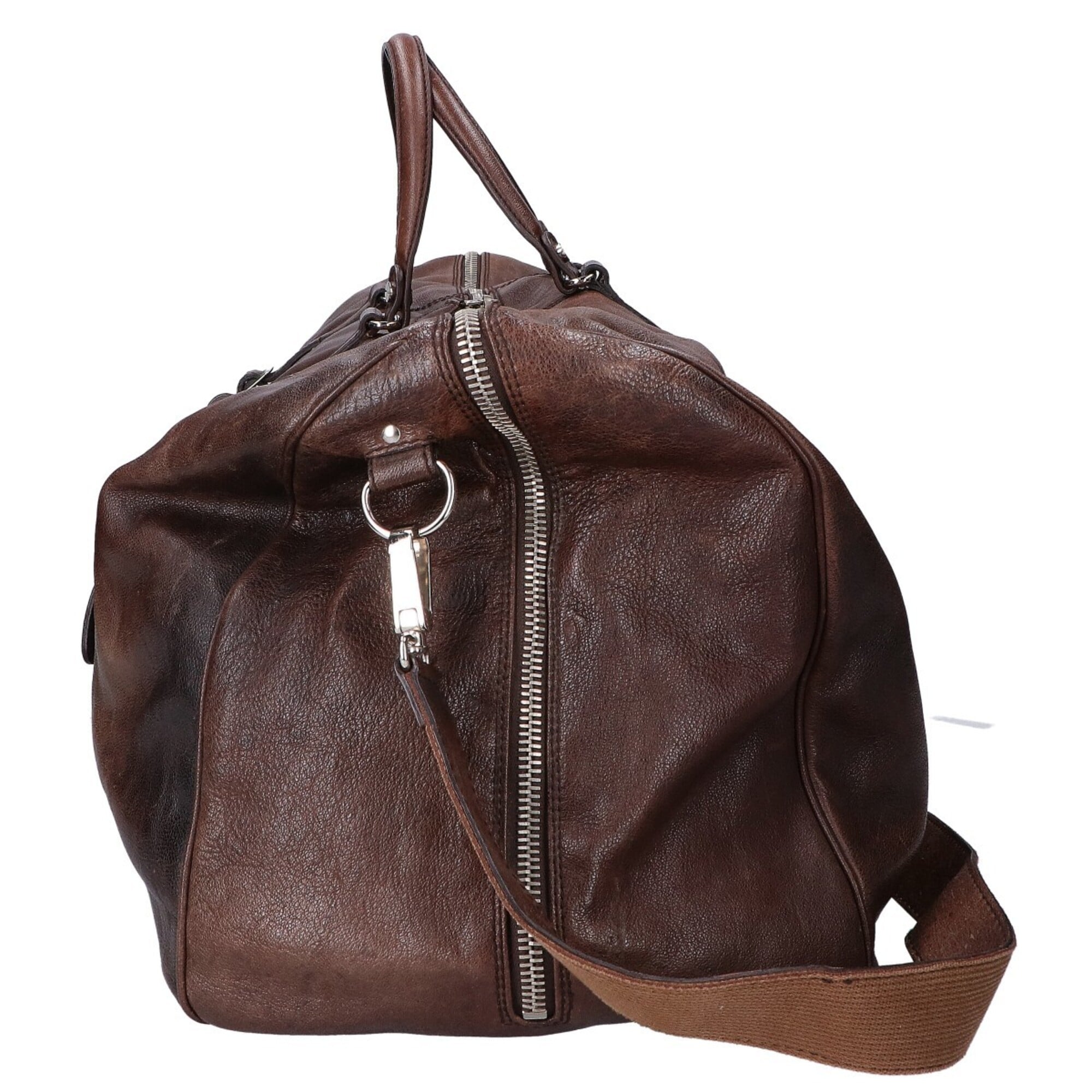 Balenciaga Dark Brown Leather Boston Bag (Pre-Owned)