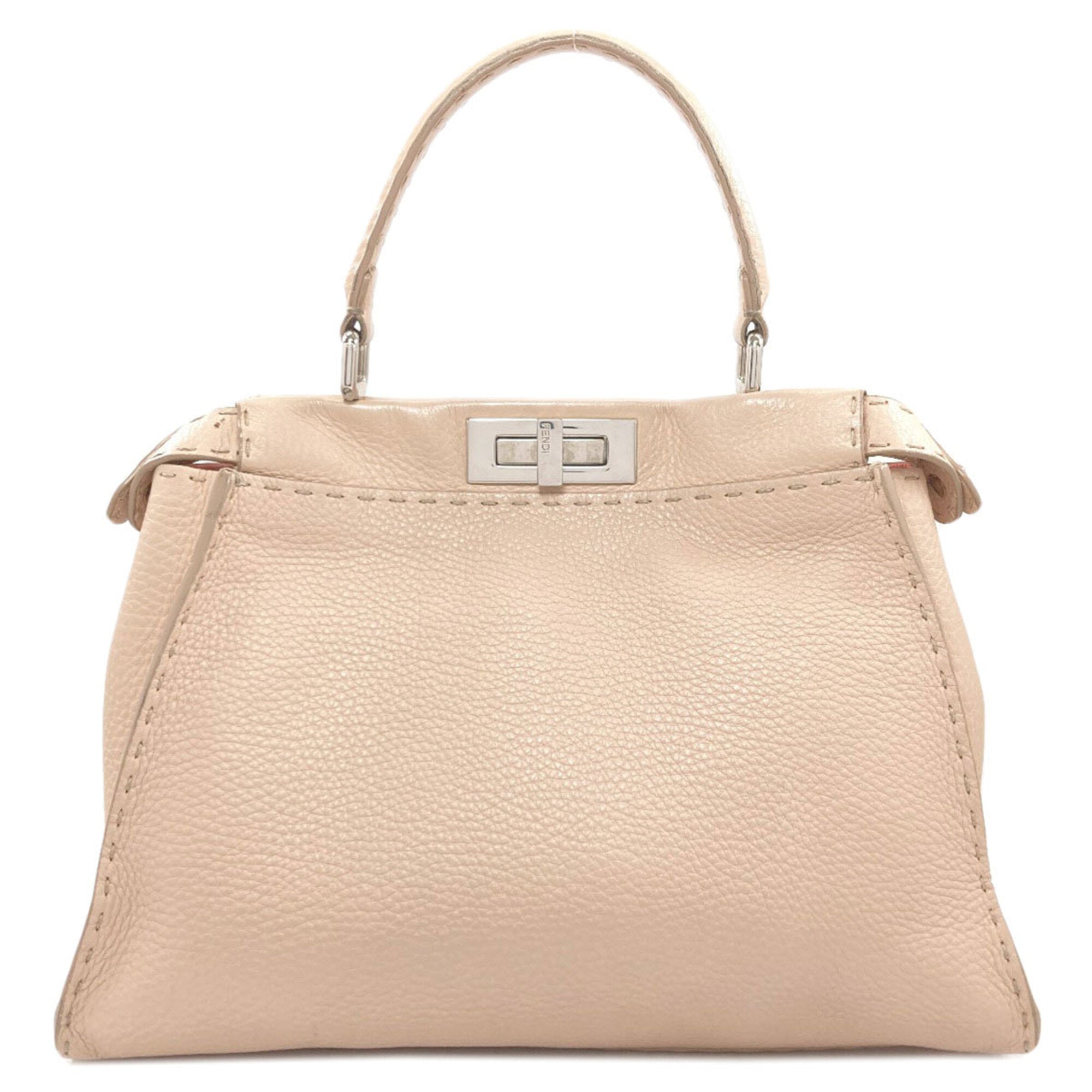 Fendi Beige Leather Handbag (Pre-Owned)