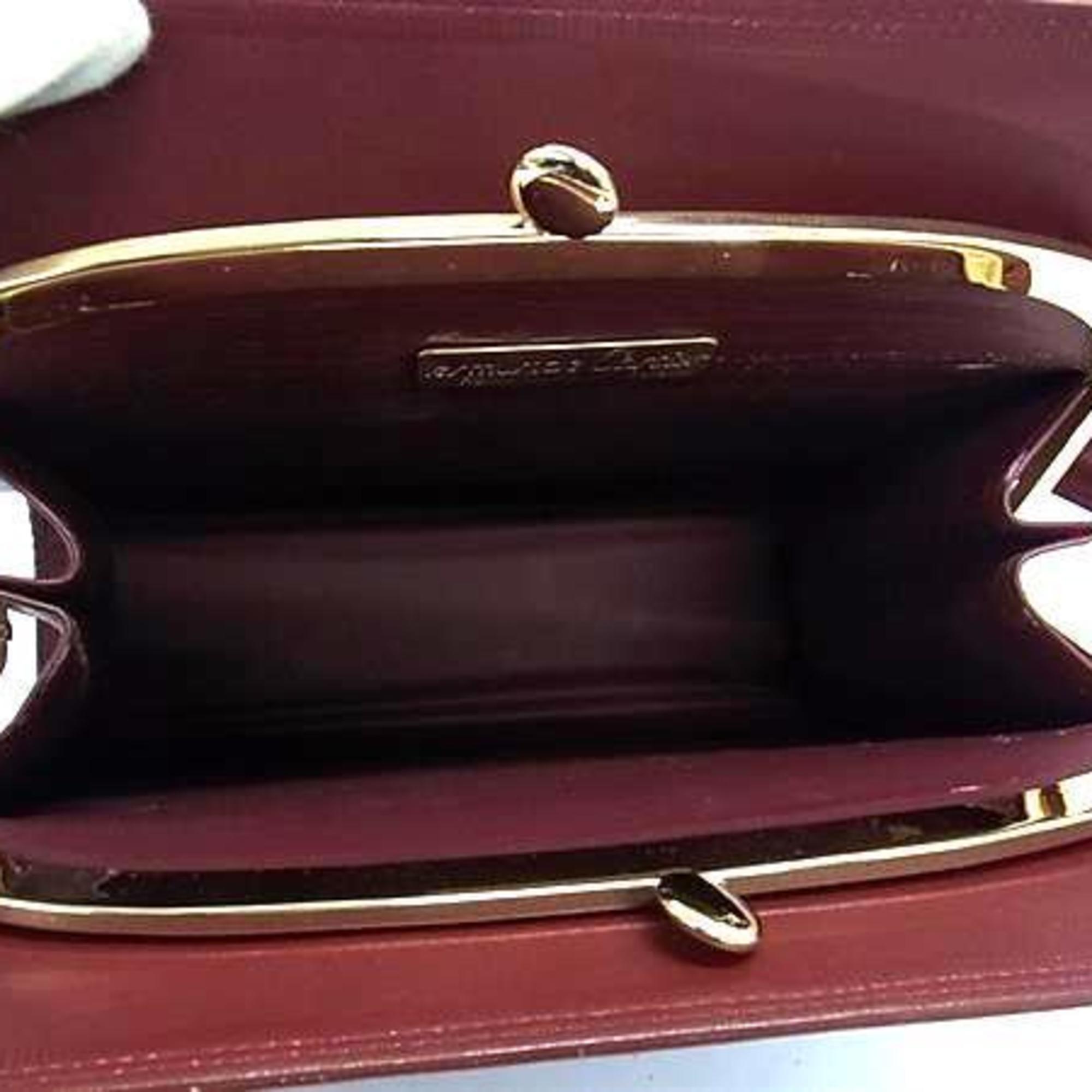 Cartier Must Bordeaux Leather Handbag Shoulder Bag Tote Bag (Pre-Owned)