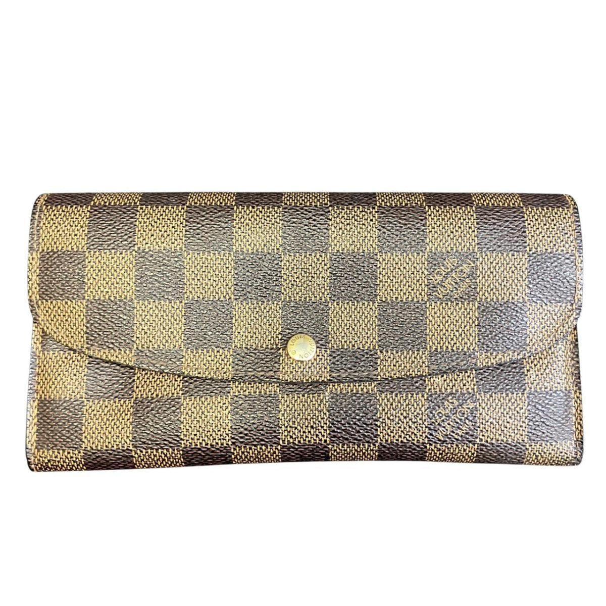 Louis Vuitton Brown Damier Canvas Long Wallet (Bi-Fold) (Pre-Owned)