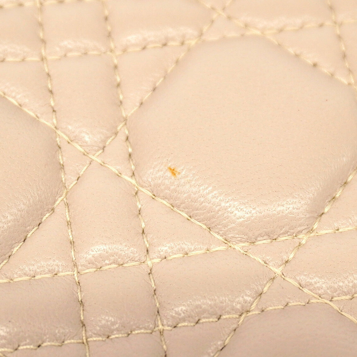 Christian Dior Beige Blue Pink Leather Handbag (Pre-Owned)