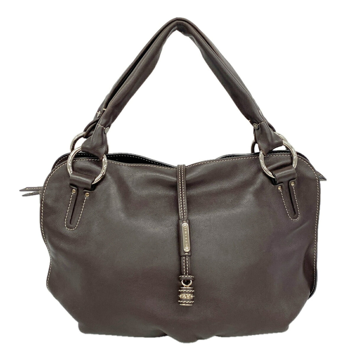 Celine Dark Brown Leather Tote Bag (Pre-Owned)