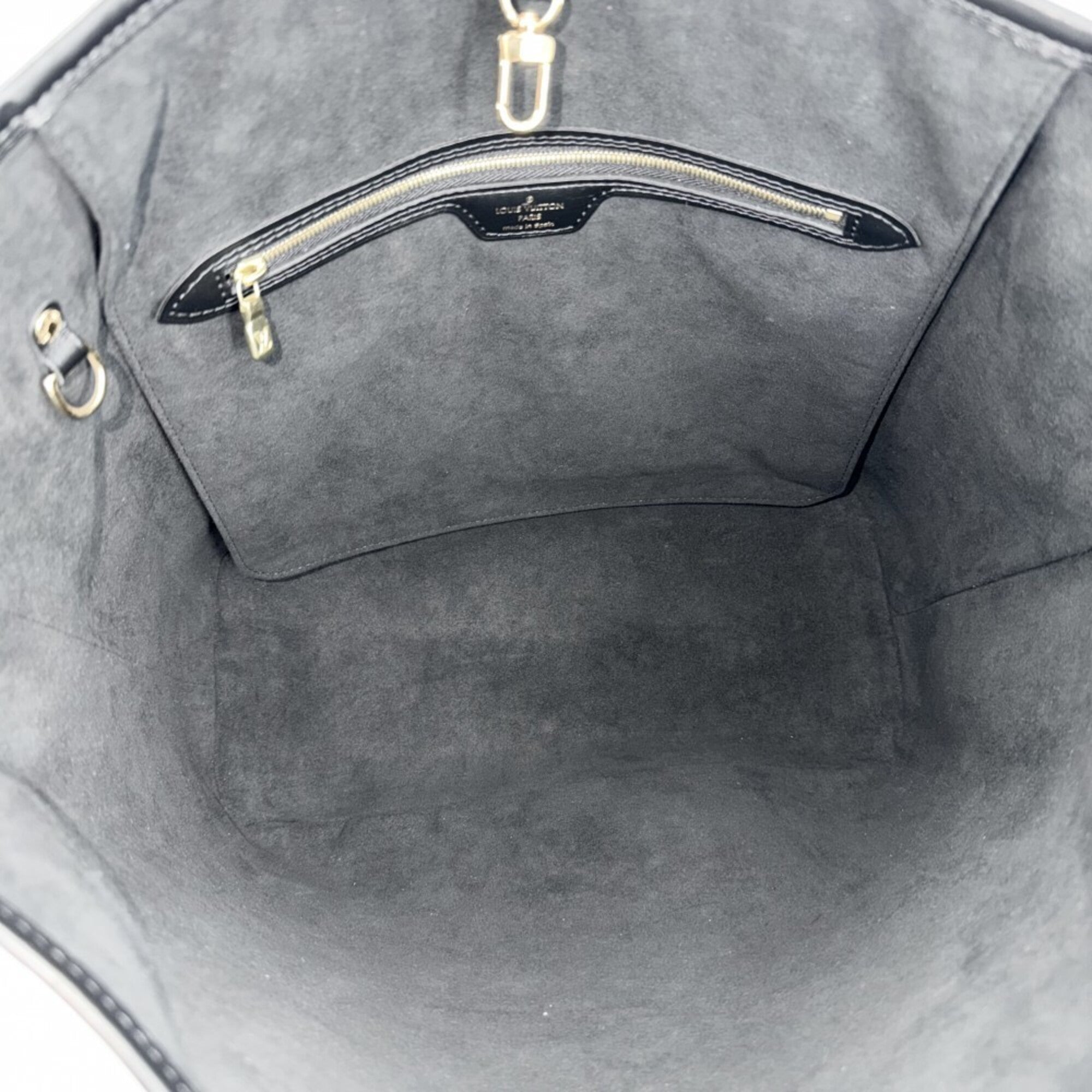 Louis Vuitton Black Canvas Leather Handbag Tote Bag (Pre-Owned)