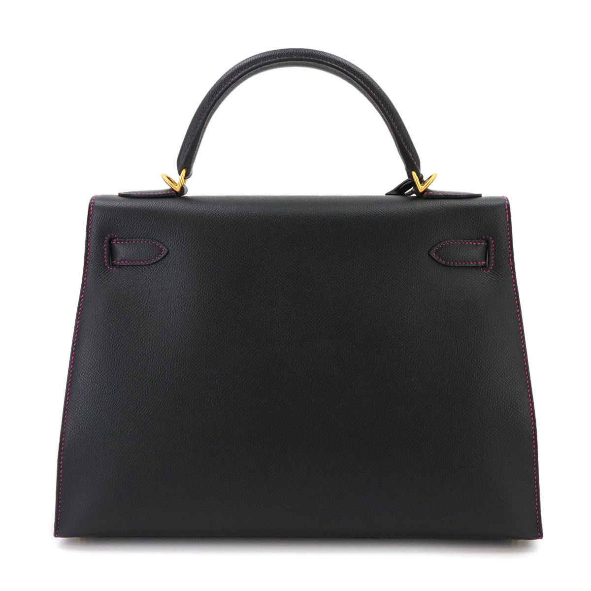 Hermes Black Pink Epsom Leather Handbag (Pre-Owned)