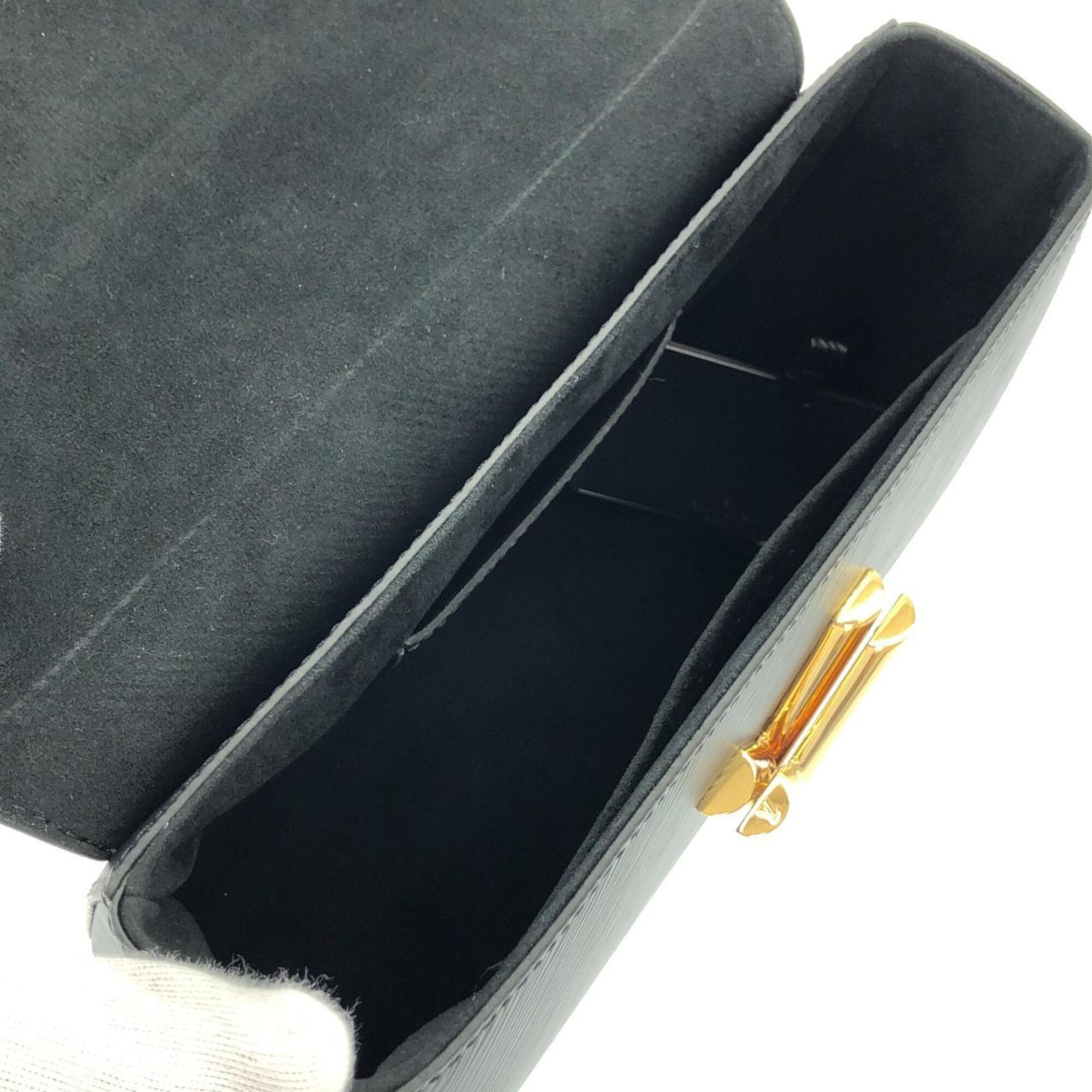 Louis Vuitton Black Leather Shoulder Bag (Pre-Owned)