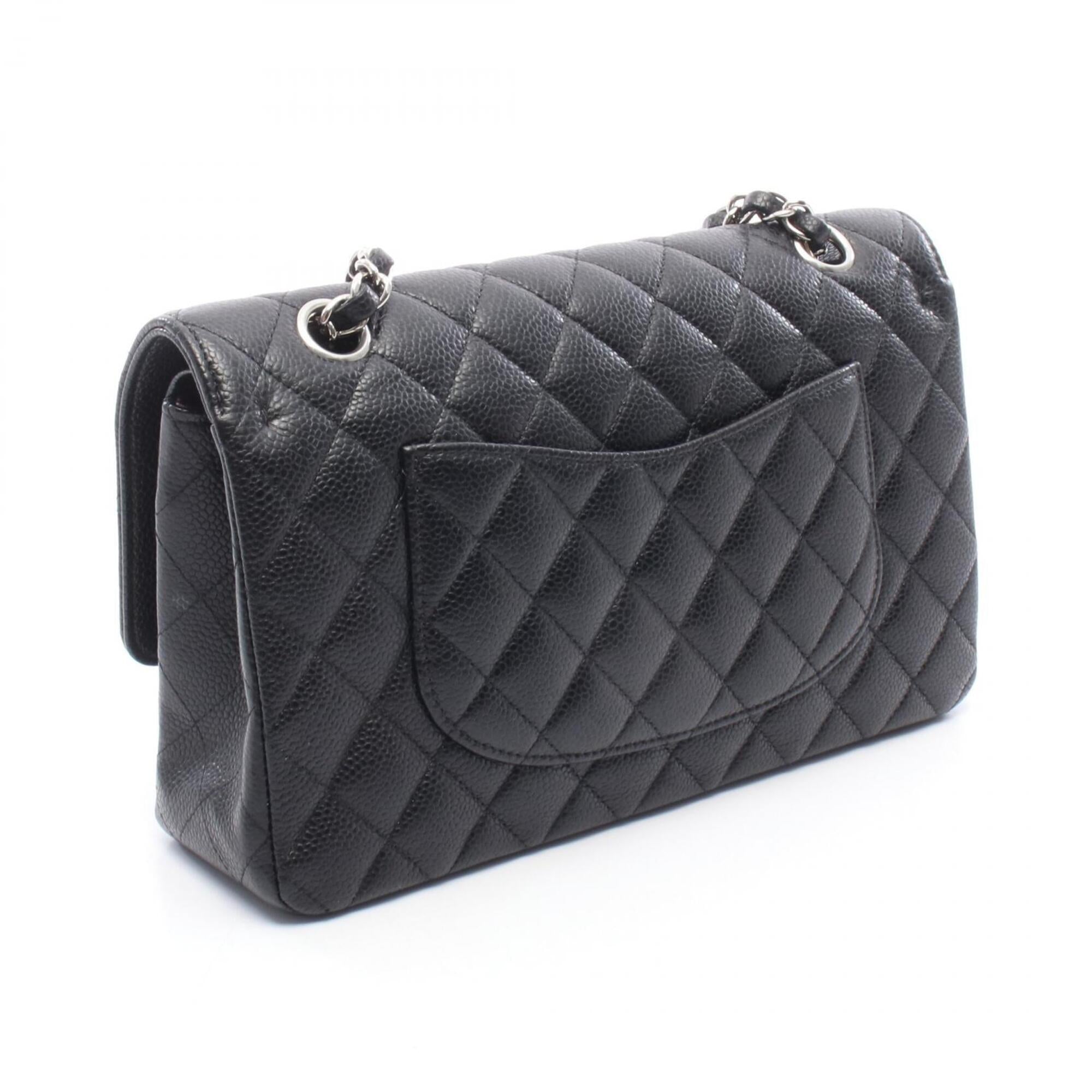 Chanel Black Grained Calfskin Handbag Shoulder Bag (Pre-Owned)