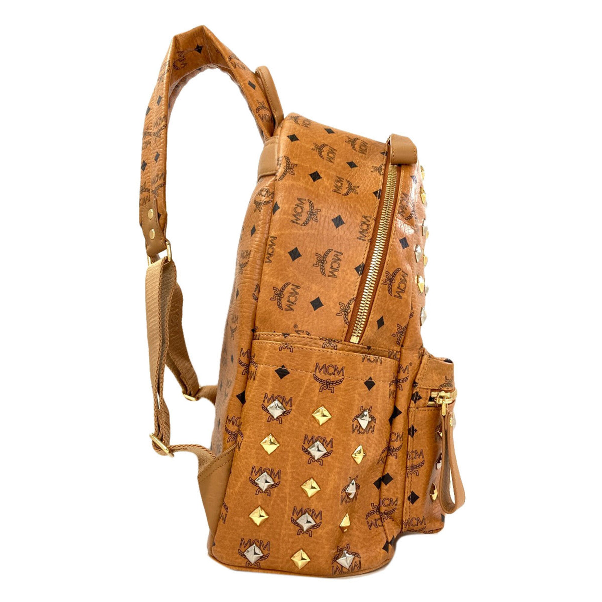 Mcm Brown Pvc Backpack (Pre-Owned)