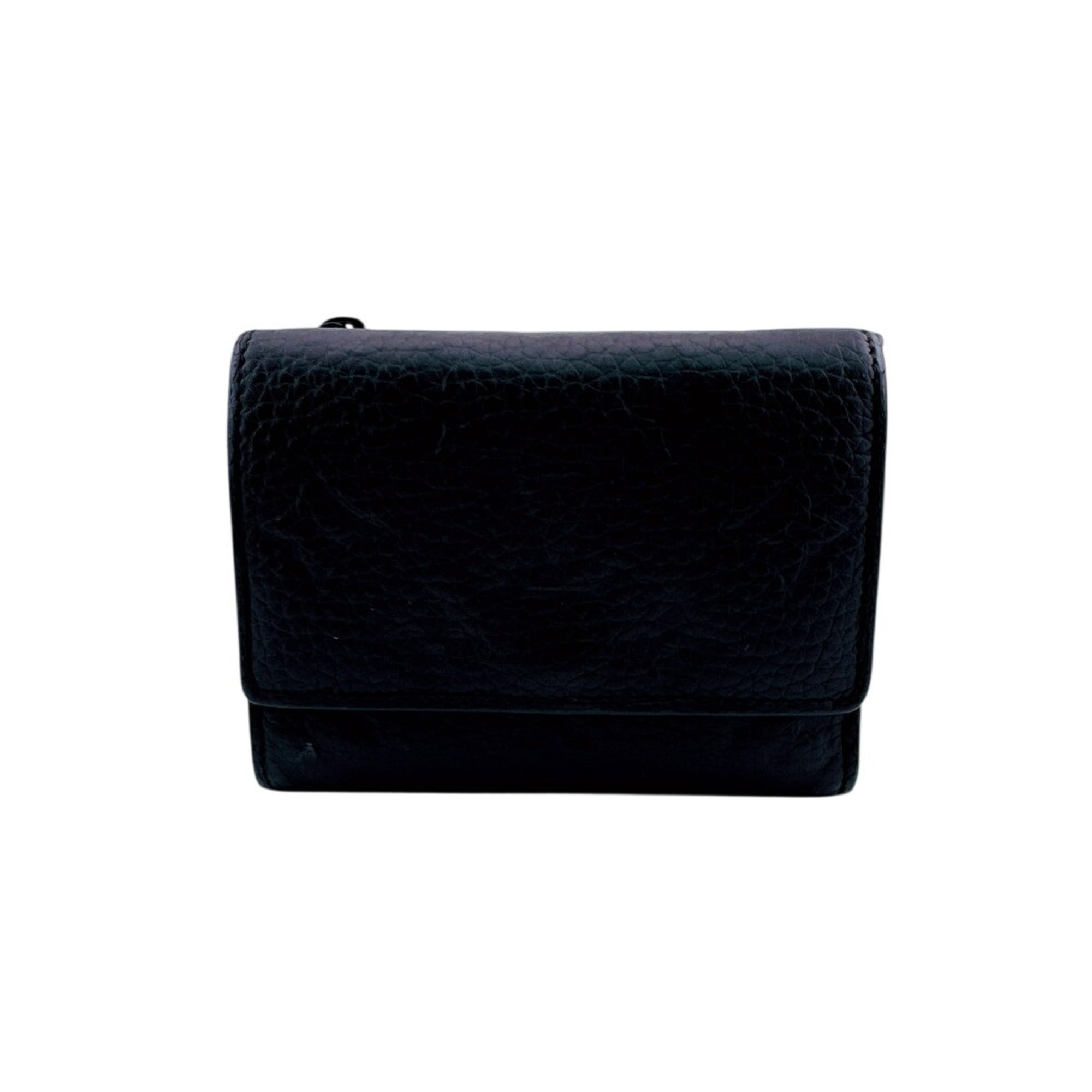 Louis Vuitton Black Leather Wallet (Bi-Fold) (Pre-Owned)